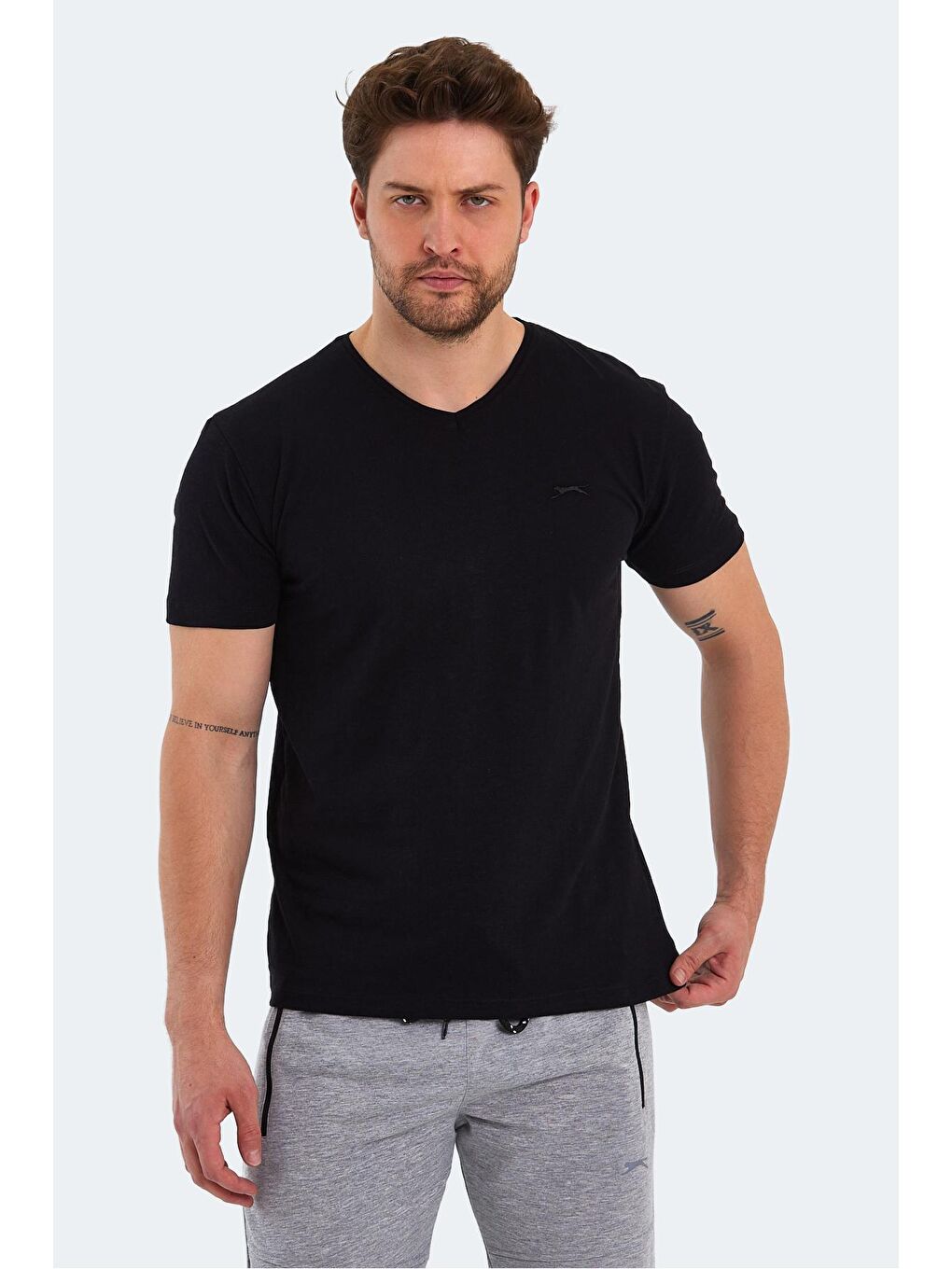 SLAZENGER Siyah SARGON KTN Erkek T-Shirt Siyah - 2