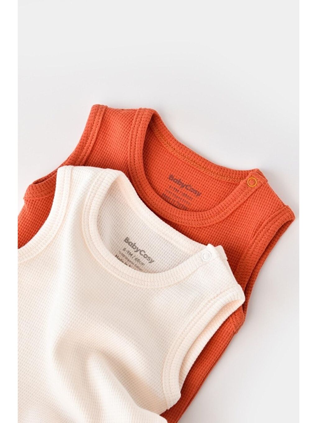 Kahverengi Organik Waffle 2 Li Askılı Badi csyw1001-1