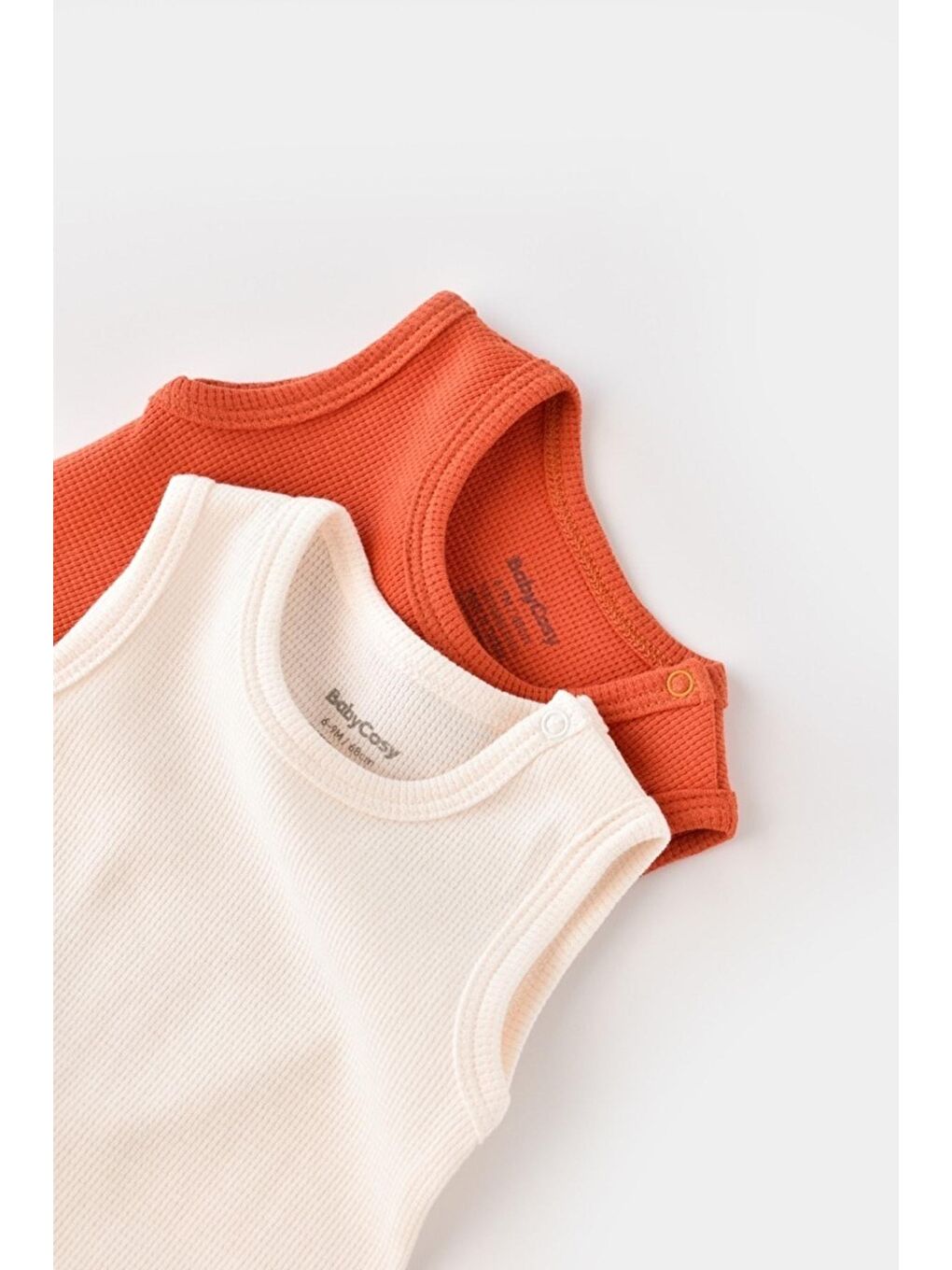 Kahverengi Organik Waffle 2 Li Askılı Badi csyw1001-2