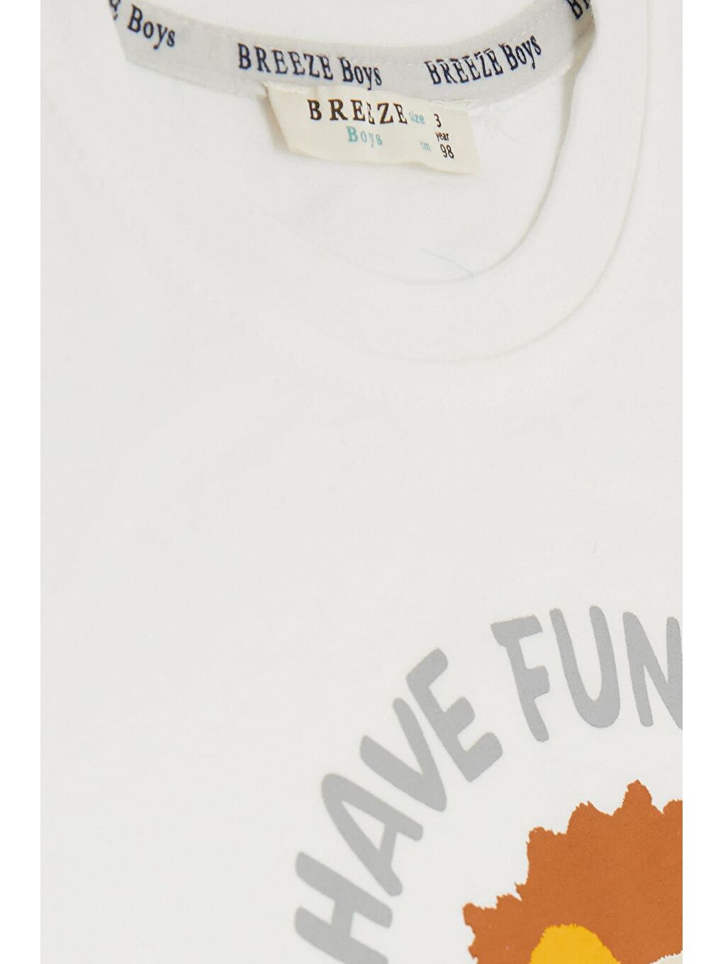 Erkek Çocuk Şortlu Takım Bebek Aslancık Baskılı Ekru (1-4 Yaş)-4