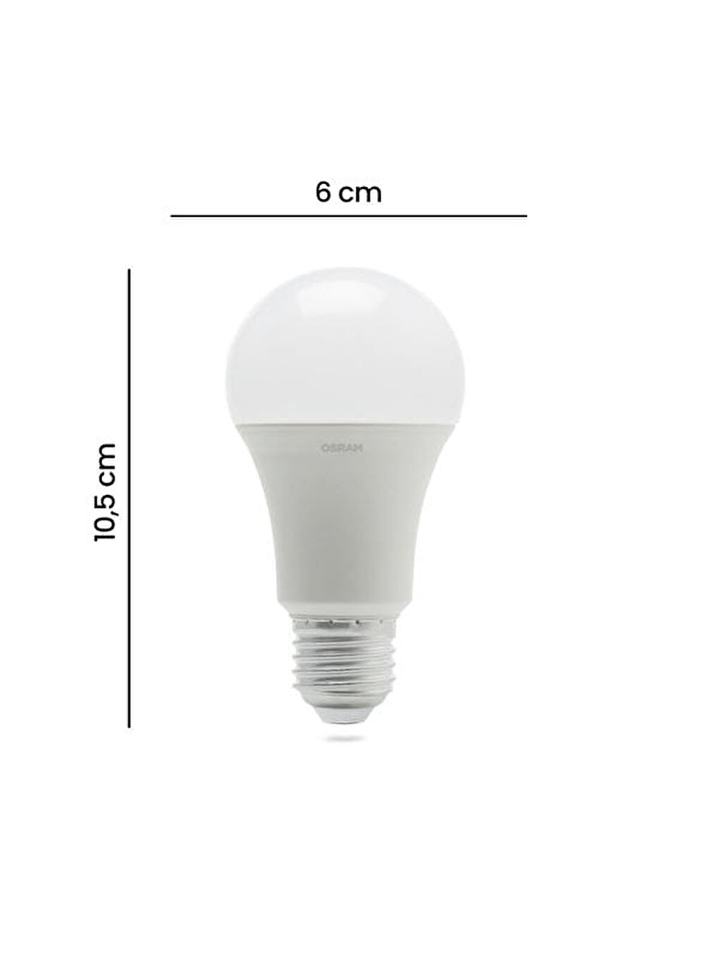 A60 8,5w Led Value Cla60 806lm E27 3'lü Ampul - Beyaz Işık - Beyaz - 6x10,5 Cm-3