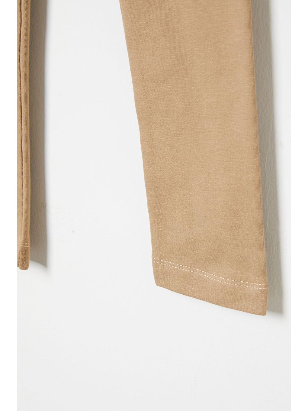 Ekru Kız Çocuk Krem Şardonlu Basic Düz Tayt 16388-1