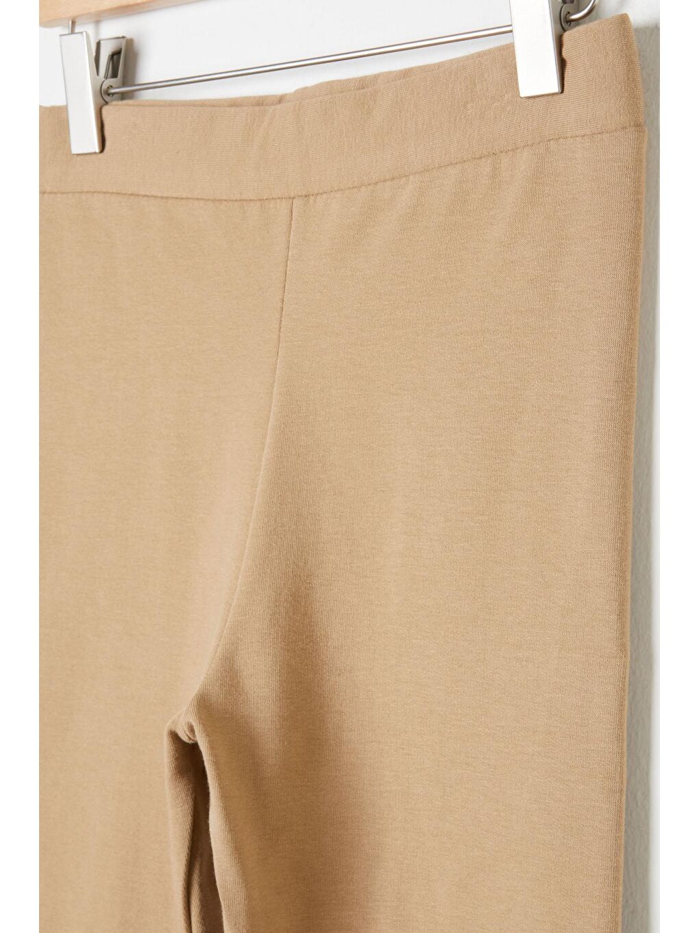 Ekru Kız Çocuk Krem Şardonlu Basic Düz Tayt 16388-2