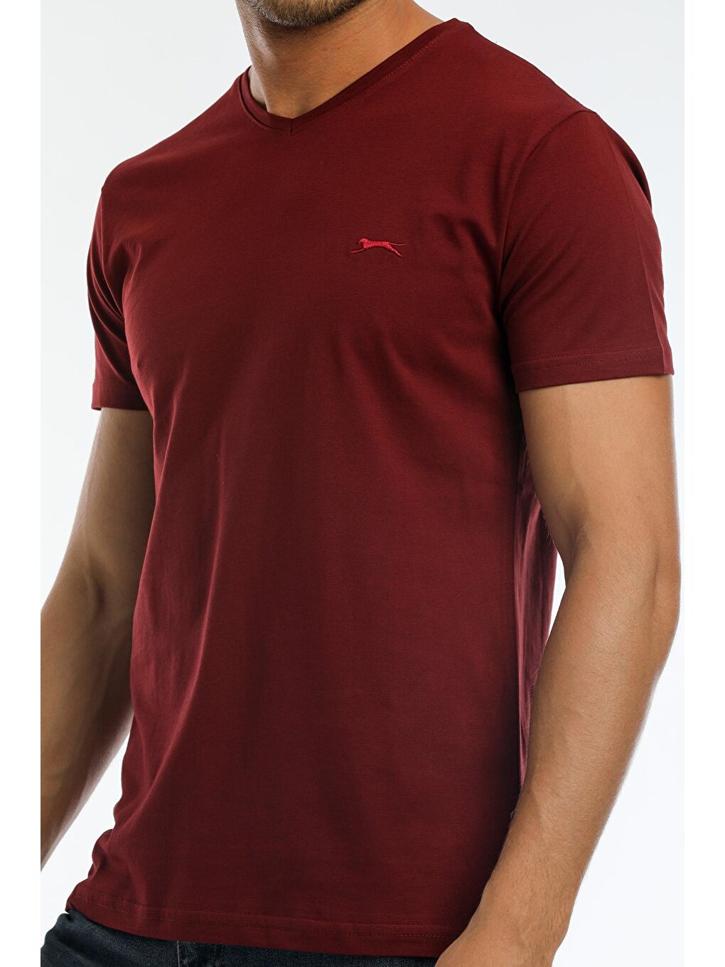 SLAZENGER Bordo SARGON KTN Erkek T-Shirt Bordo - 4