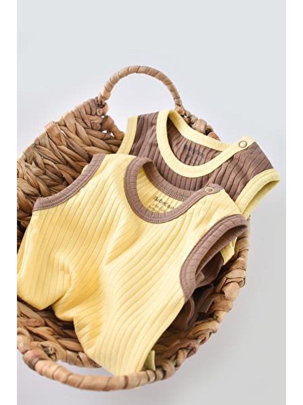 Kahverengi Ribana 2 Li Askılı Badi-3