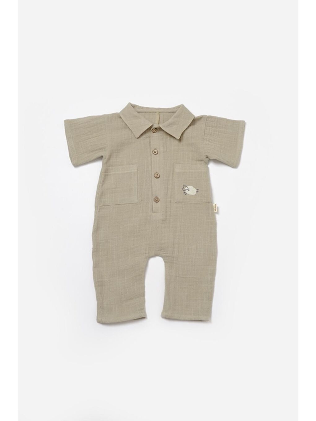 Yeşil Kısa Kollu Tulum-1