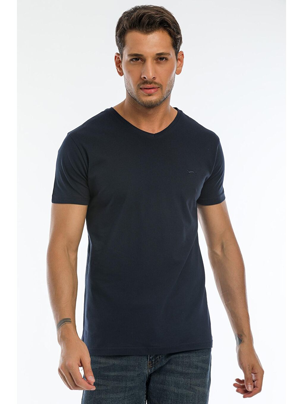 SLAZENGER Lacivert SARGON KTN Erkek T-Shirt Lacivert