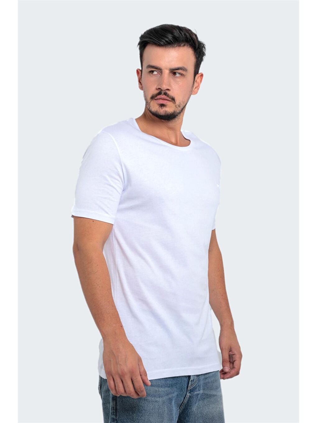 SLAZENGER SANDER KTN Büyük Beden Erkek T-Shirt Beyaz - 1