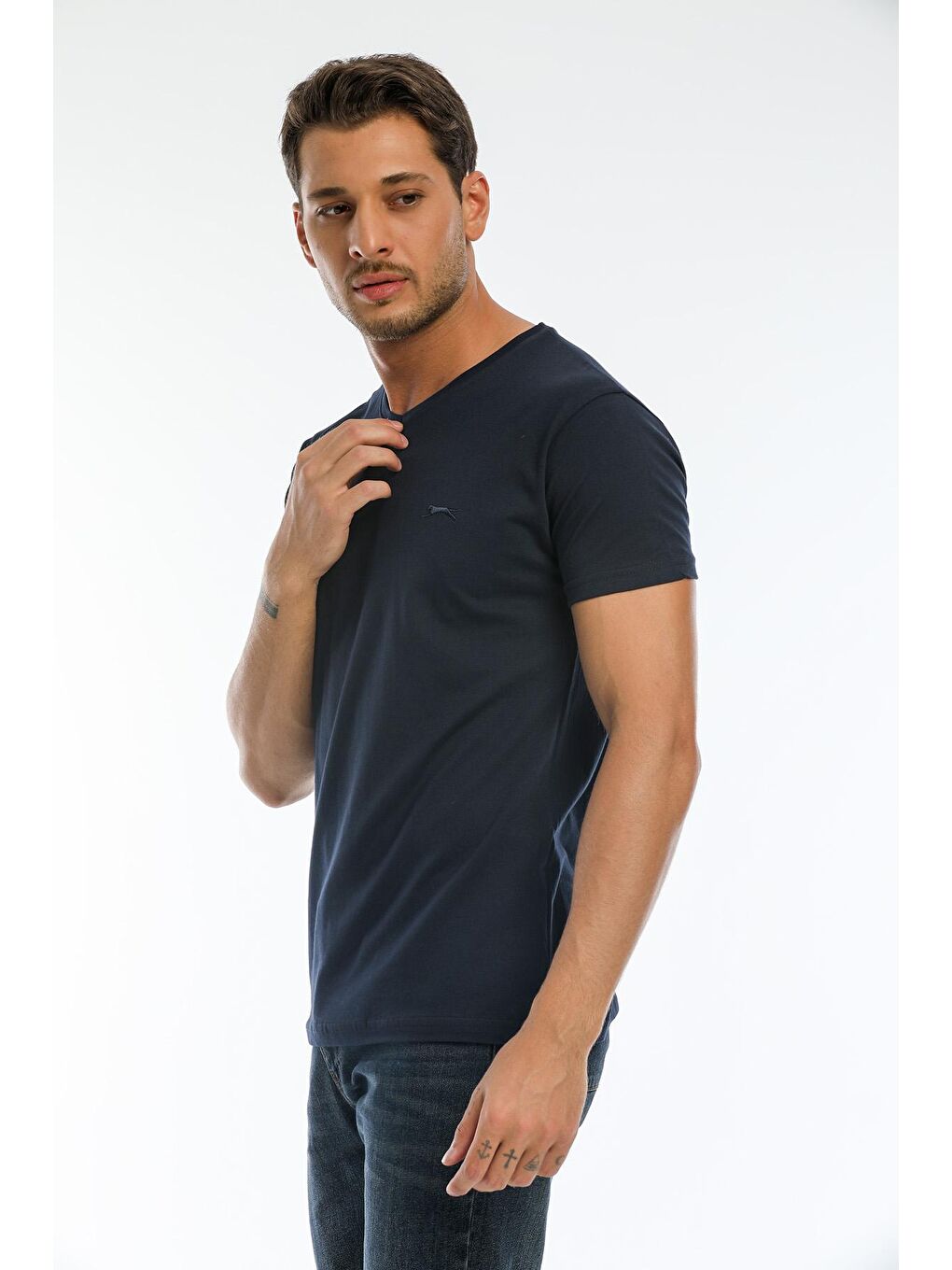 SLAZENGER Lacivert SARGON KTN Erkek T-Shirt Lacivert - 1