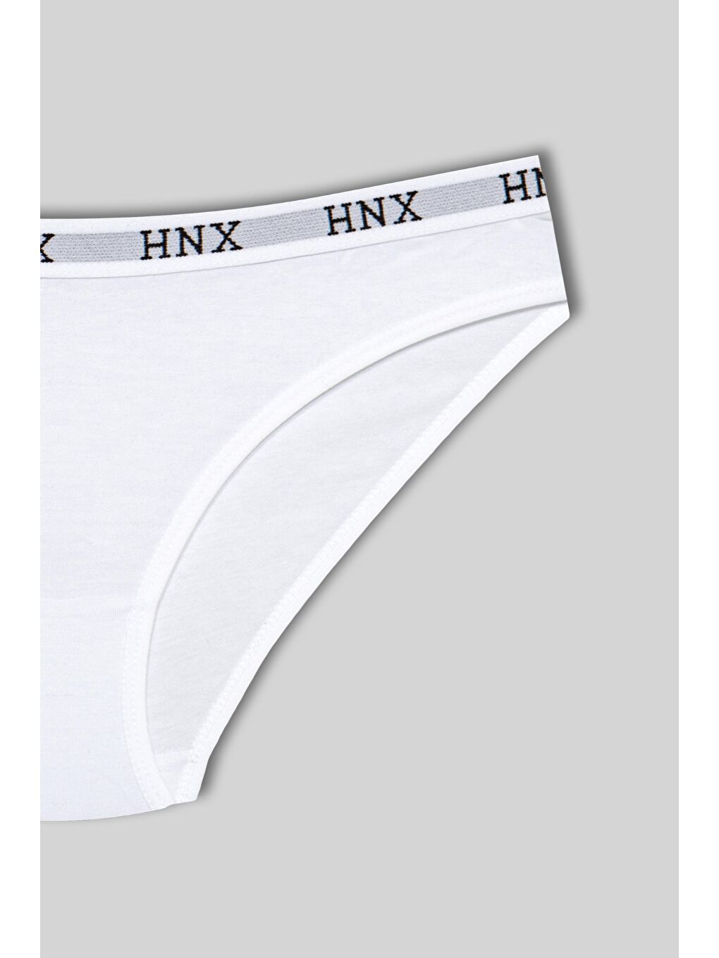 Karışık Pamuklu Beli Yazılı Lastik Basic Kadın Külot 3'lü-5