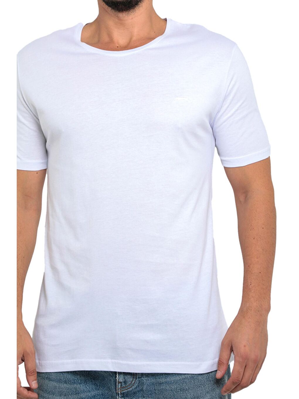 SLAZENGER SANDER KTN Büyük Beden Erkek T-Shirt Beyaz - 3