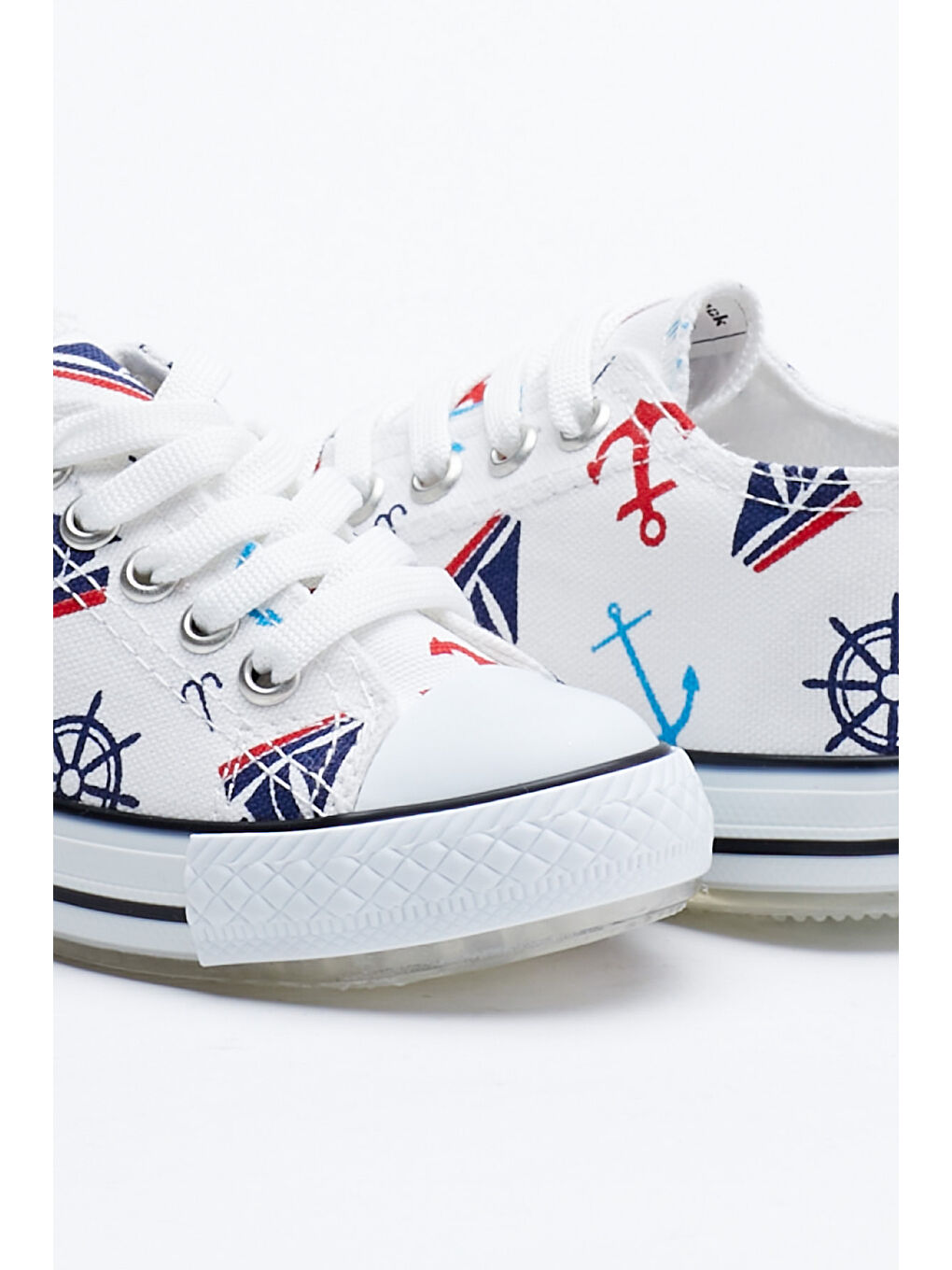 Çocuk Unisex Beyaz Lacivert Işıklı Spor Ayakkabı Tb998-2