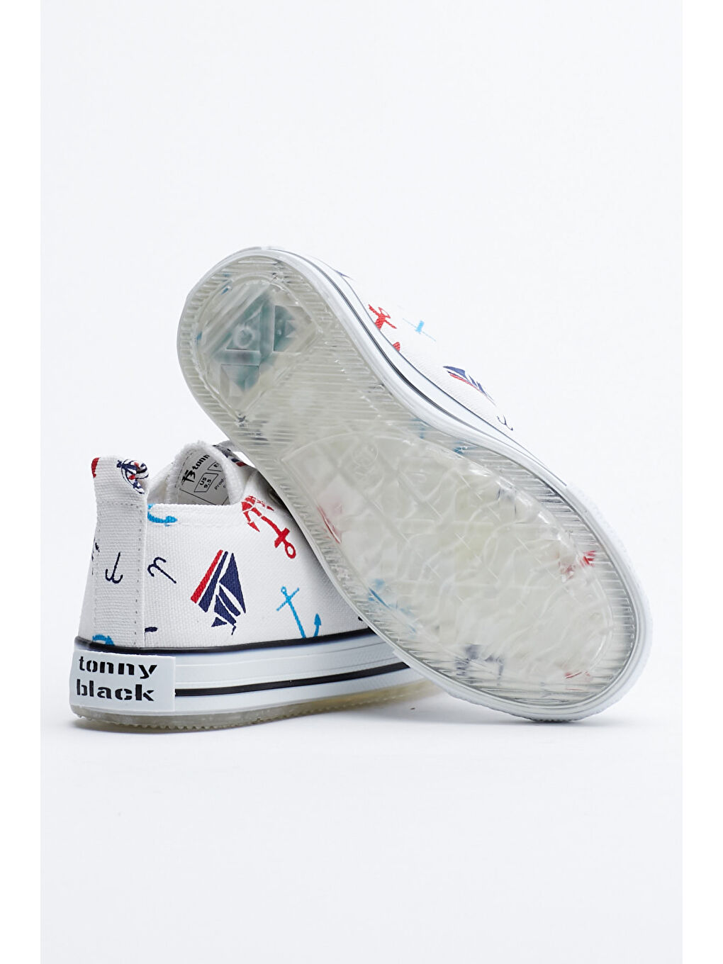 Çocuk Unisex Beyaz Lacivert Işıklı Spor Ayakkabı Tb998-3