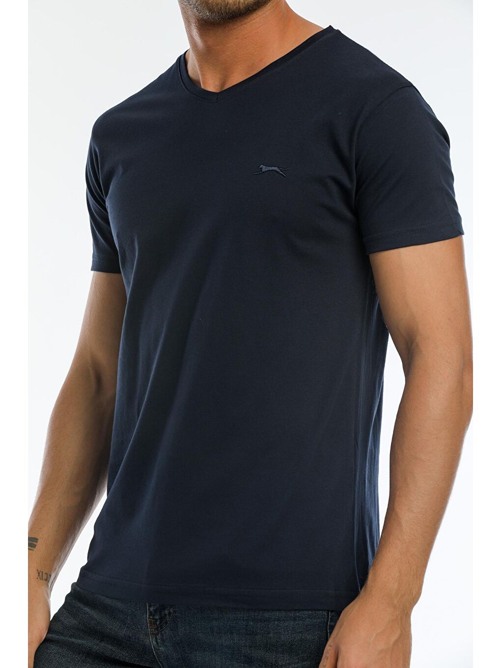 SLAZENGER Lacivert SARGON KTN Erkek T-Shirt Lacivert - 4