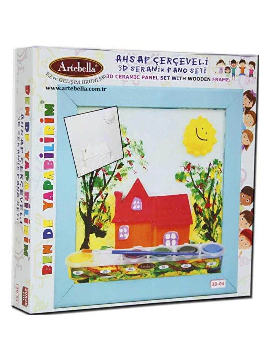 Artebella Karışık Seramik Boyama Seti 20x20cm 3D-04