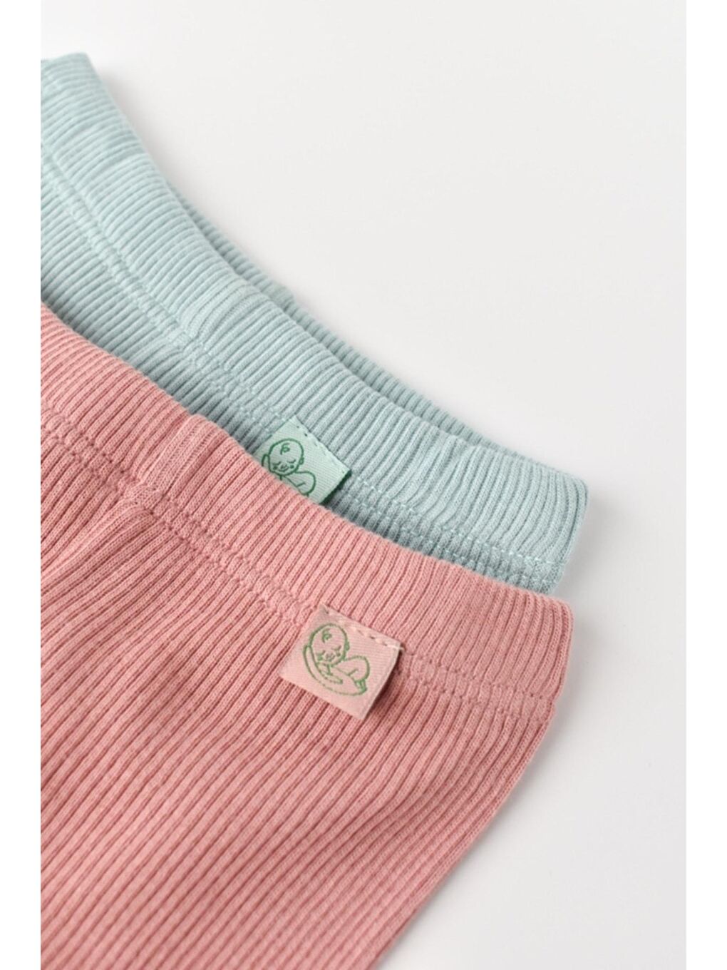 Pembe Modal Bebek 2'li Patikli Tayt Pantolon-1