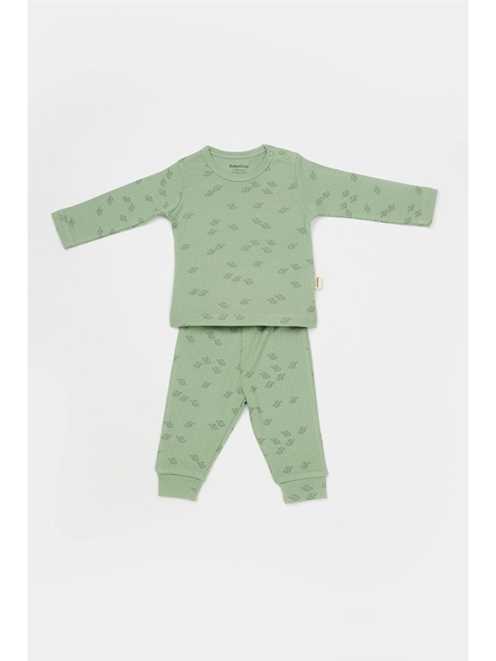 Yeşil Organik Modal Fil Baskılı 3 Lü Set csym25503-2