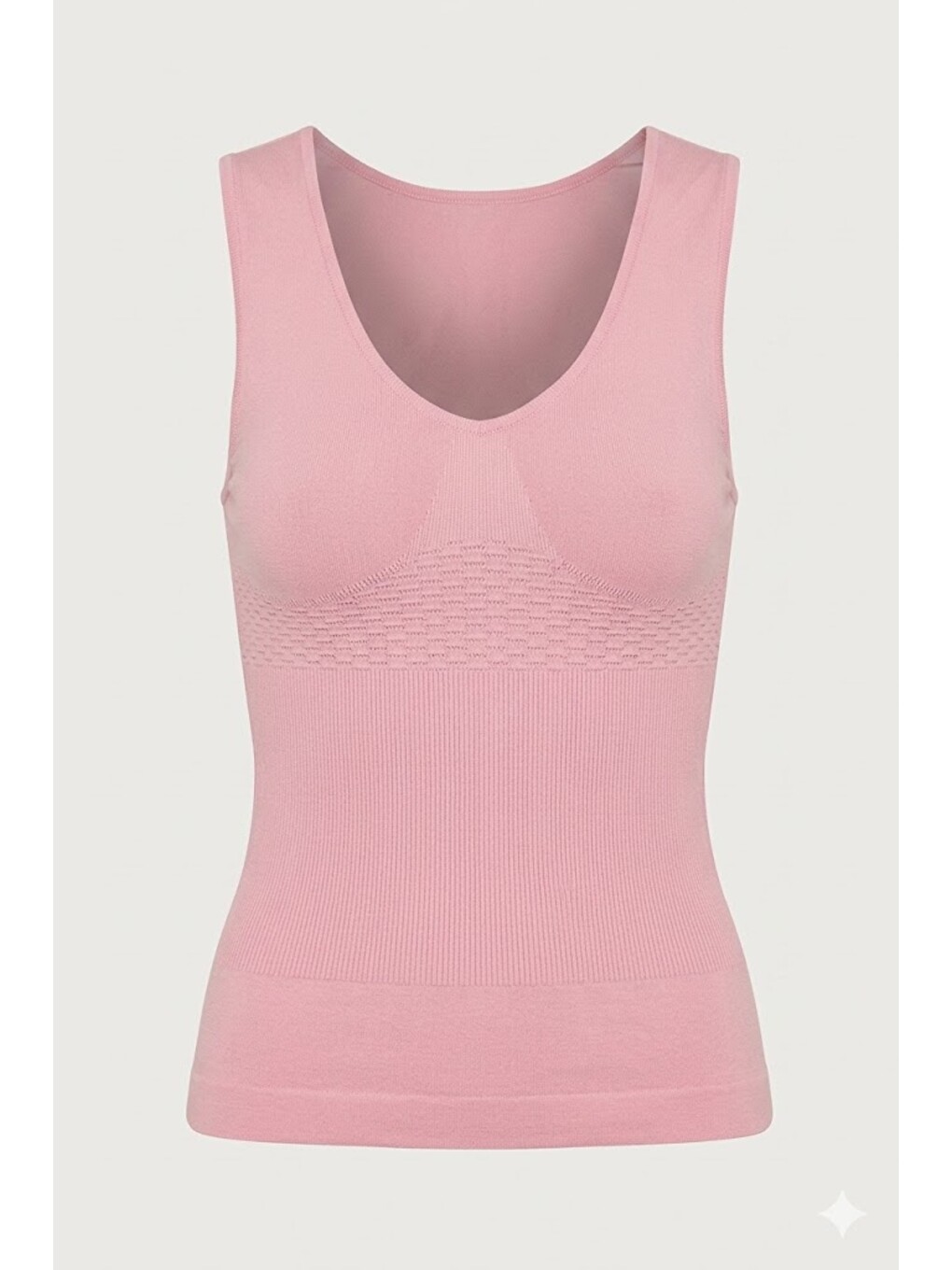 C15012 Dikişsiz Toplarlayıcı Atlet Pembe