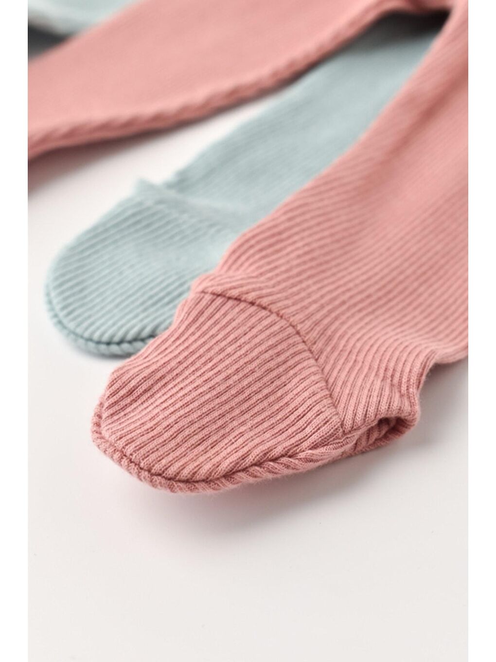 Pembe Modal Bebek 2'li Patikli Tayt Pantolon-3