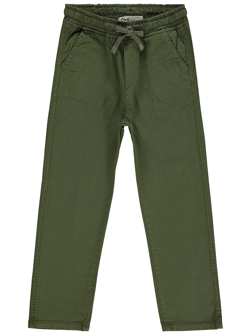 Boys Beli Lastikli 10-13 Yaş Pantolon - Haki