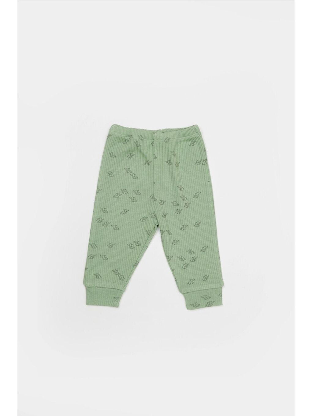 Yeşil Organik Modal Fil Baskılı 3 Lü Set csym25503-5