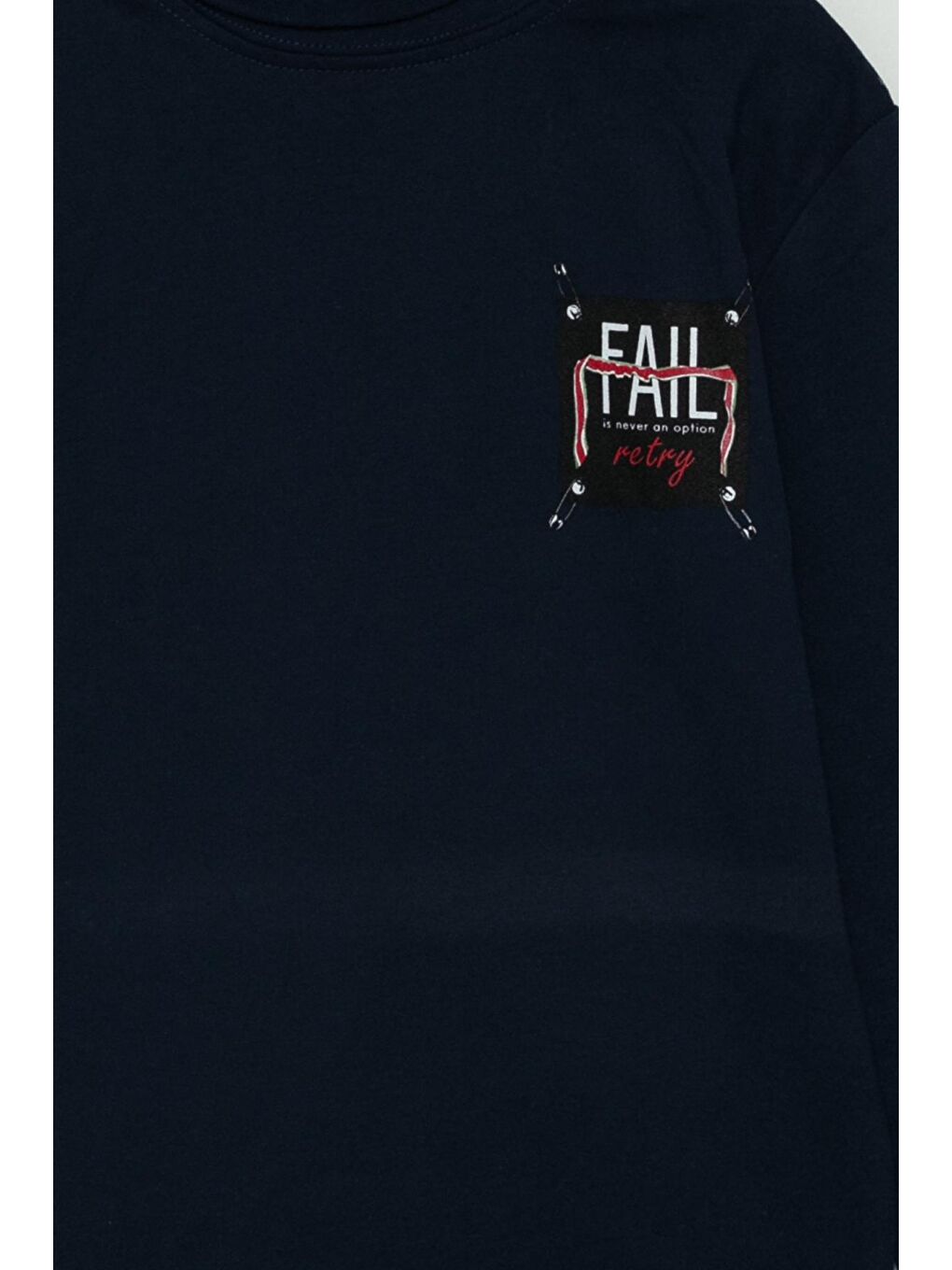 Lacivert Balıkçı Yaka Uzun Kol Erkek Çocuk Sweatshirt-2