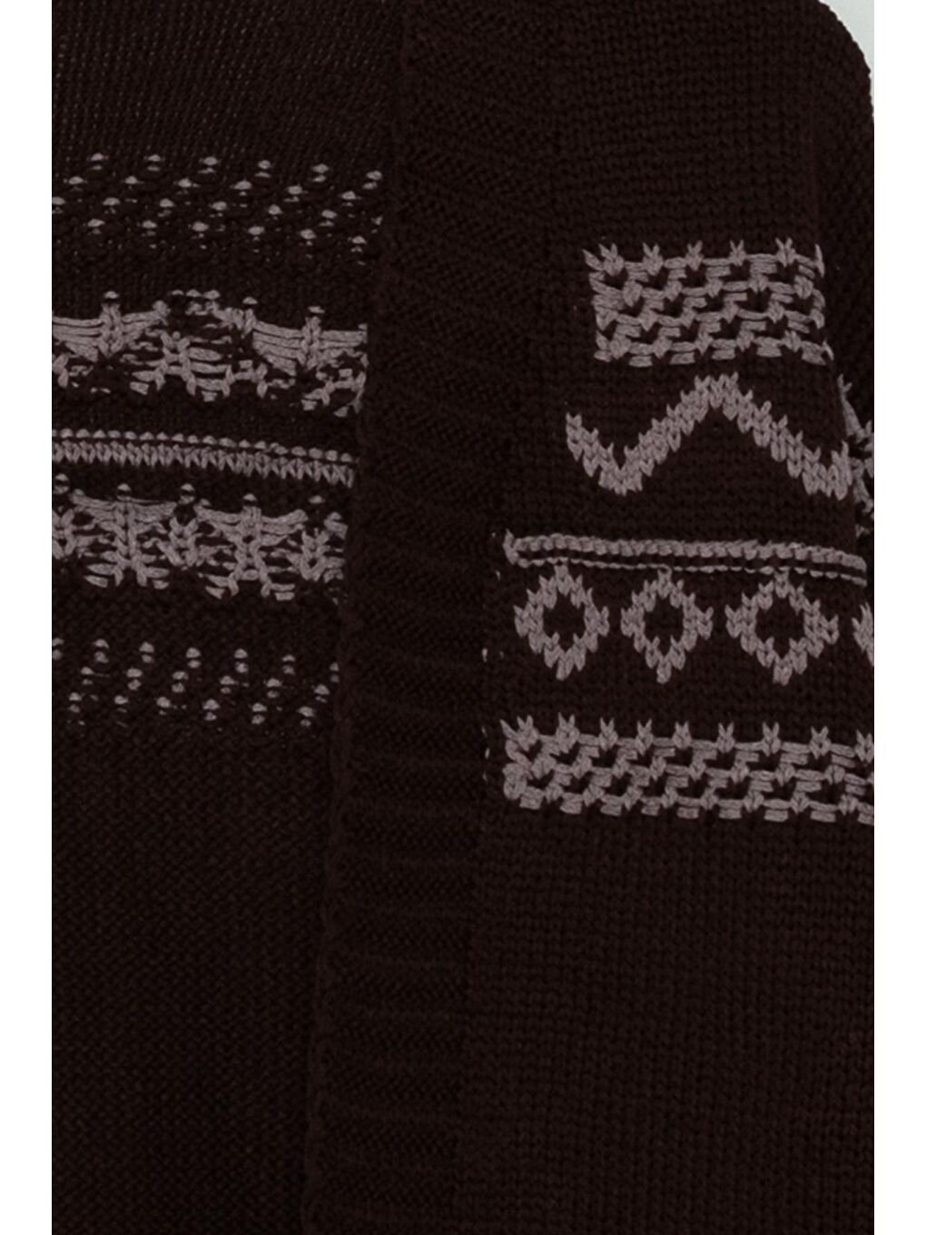 Kahverengi Örme Uzun Kollu Erkek Çocuk Hırka-2