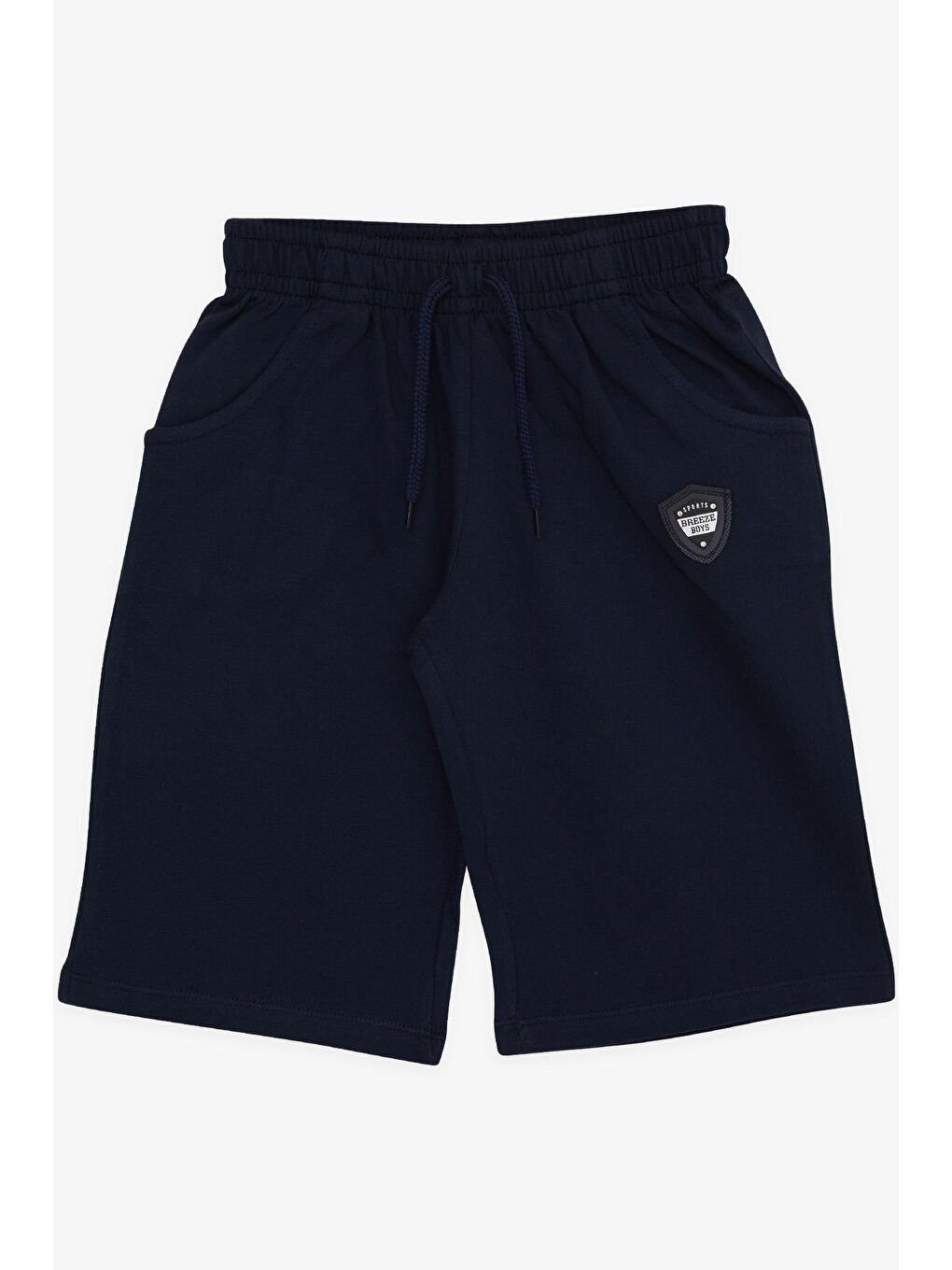 Erkek Çocuk Kapri Armalı Cepli Bağcık Aksesuarlı Lacivert (4-9 Yaş)