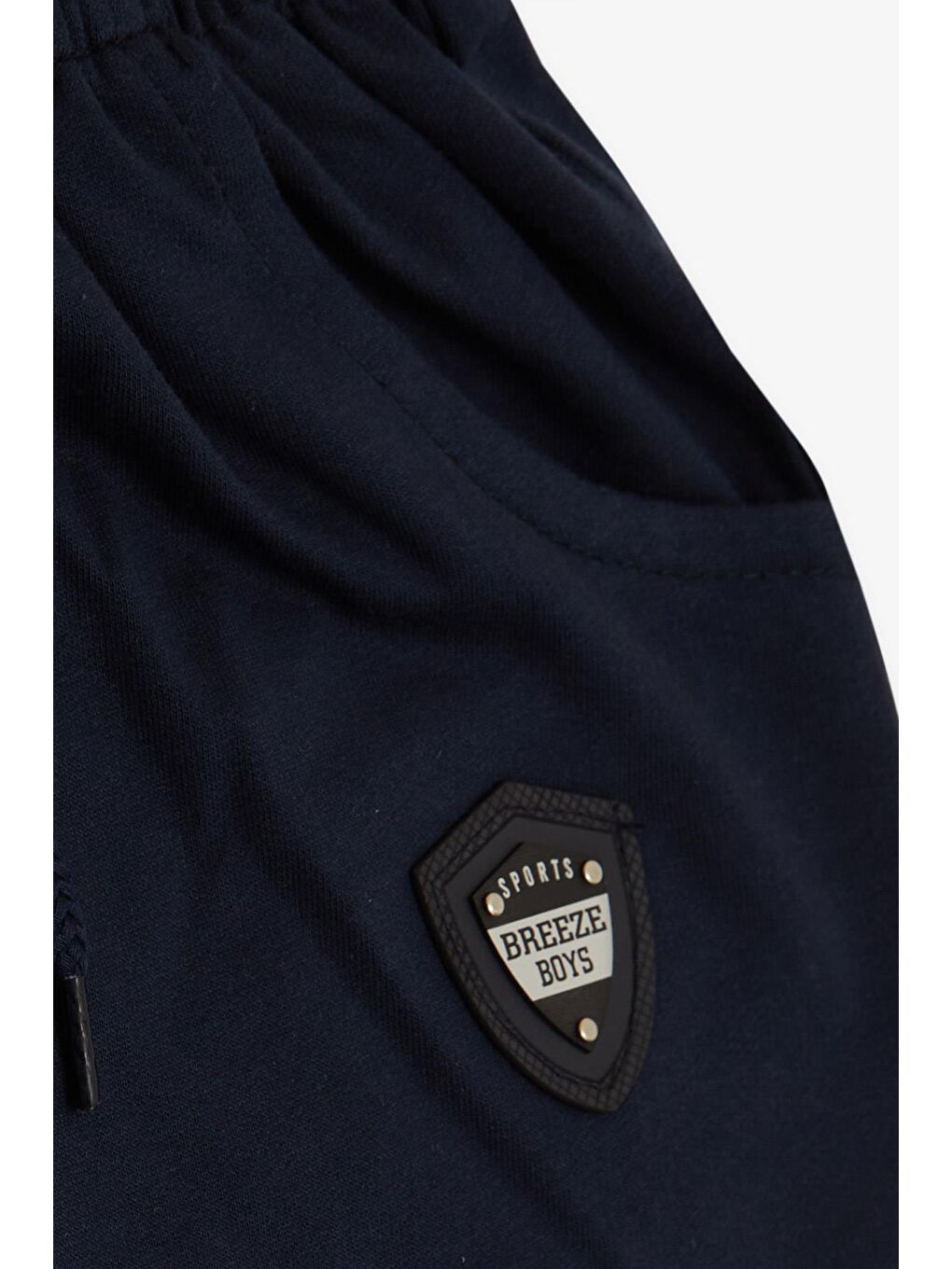 Erkek Çocuk Kapri Armalı Cepli Bağcık Aksesuarlı Lacivert (4-9 Yaş)-1