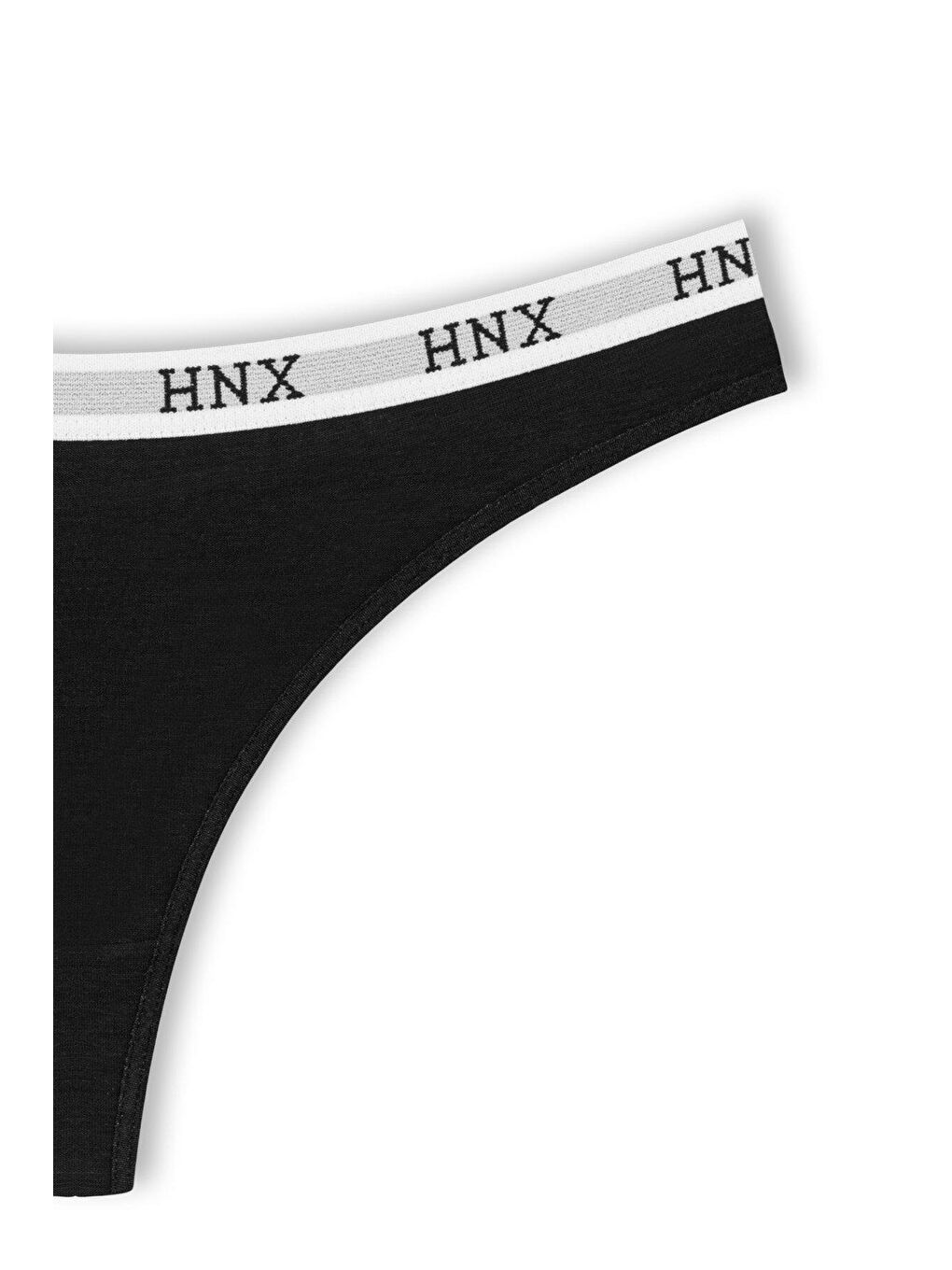 Siyah Pamuklu Beli Lastikli Basic Kadın Tanga Külot 3'lü-3