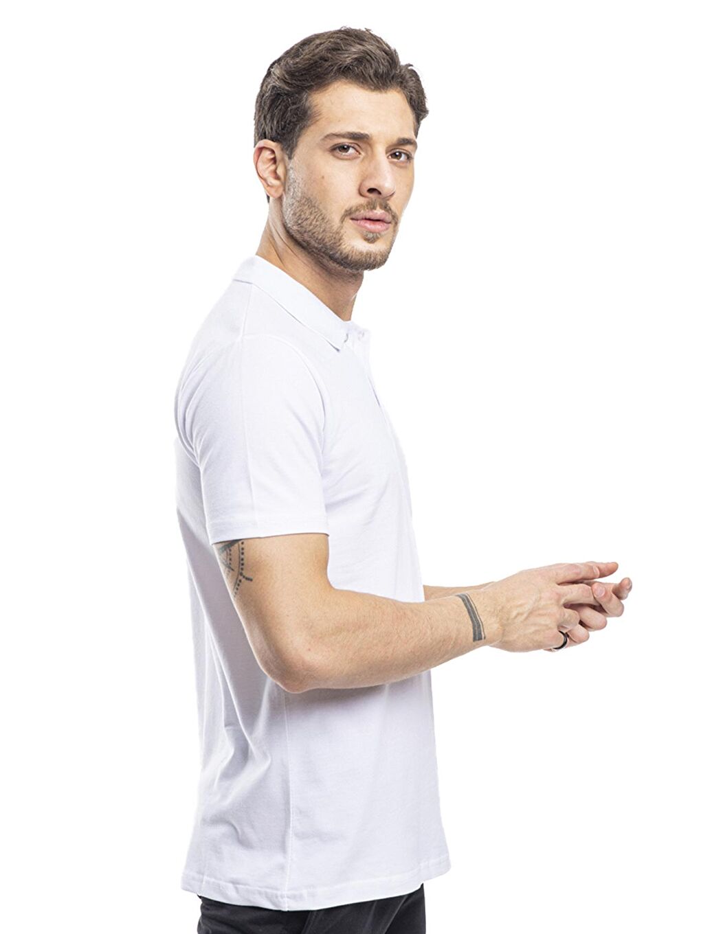 SOHO Erkek %100 Pamuk Tişört Beyaz-1