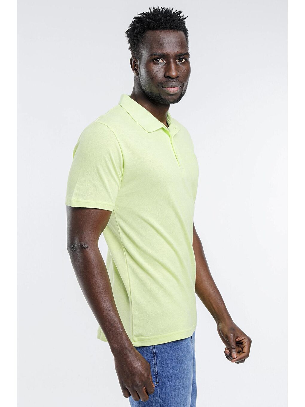 SOHO Erkek %100 Pamuk Tişört Açık Yeşil-3