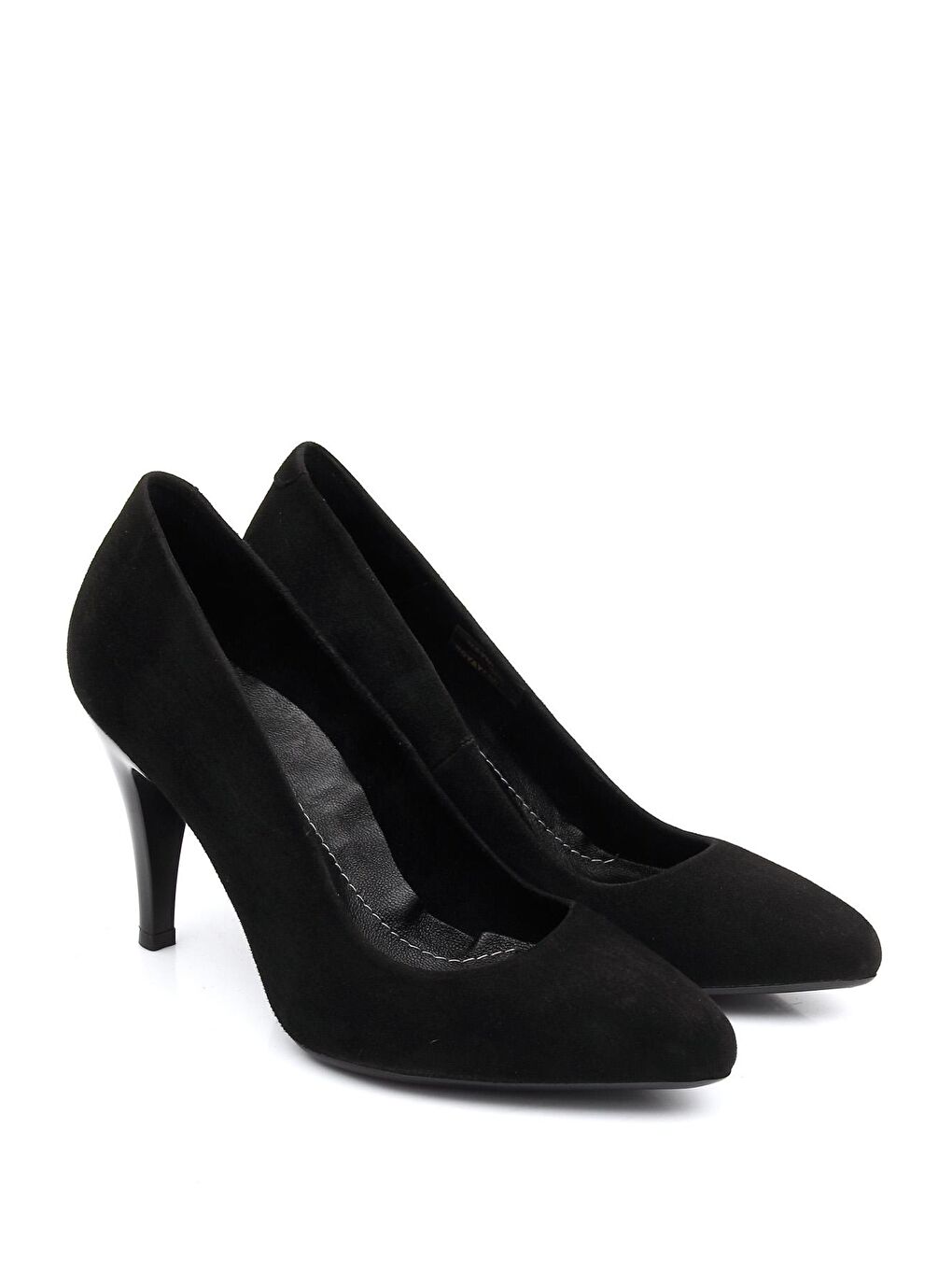 GÖNDERİ(R) Siyah Hakiki Deri Sivri Burun İnce Yüksek Topuklu Stiletto Kadın Ayakkabı 22354 - 1