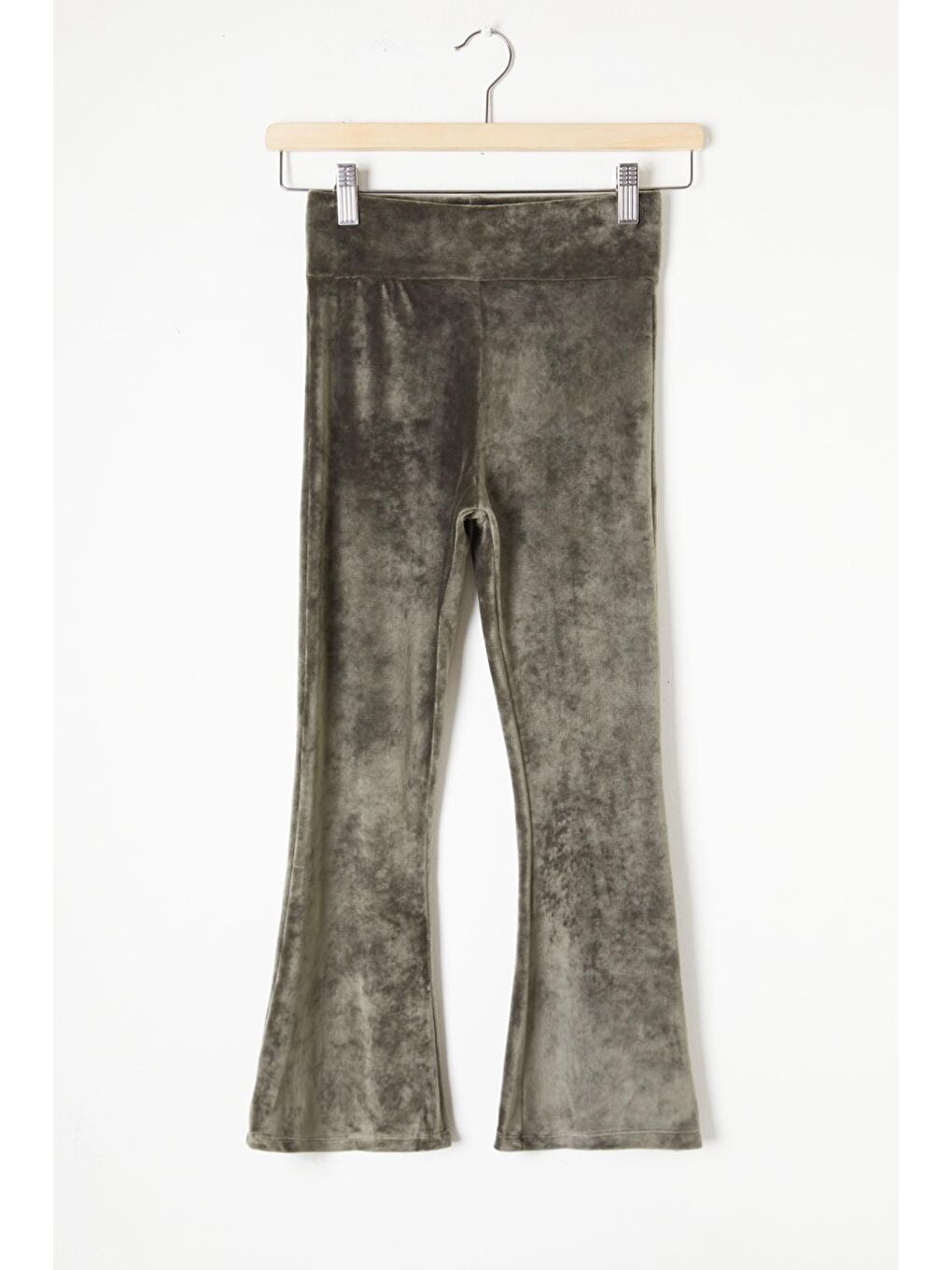 Haki İspanyol Paça Kadife Tayt Kız Çocuk 16479