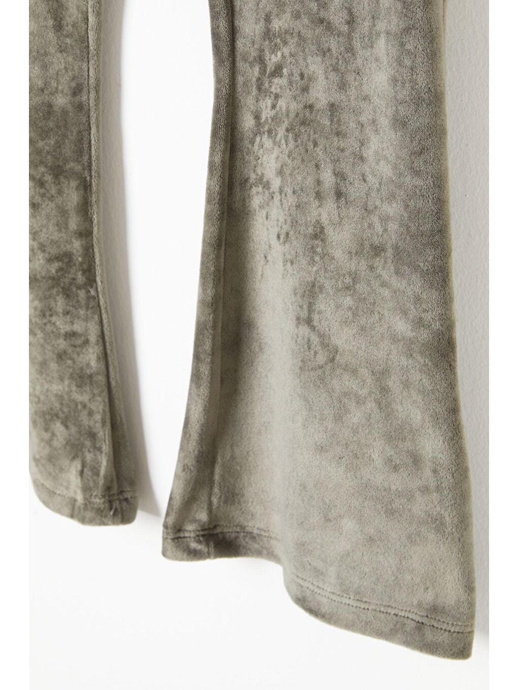 Haki İspanyol Paça Kadife Tayt Kız Çocuk 16479-2