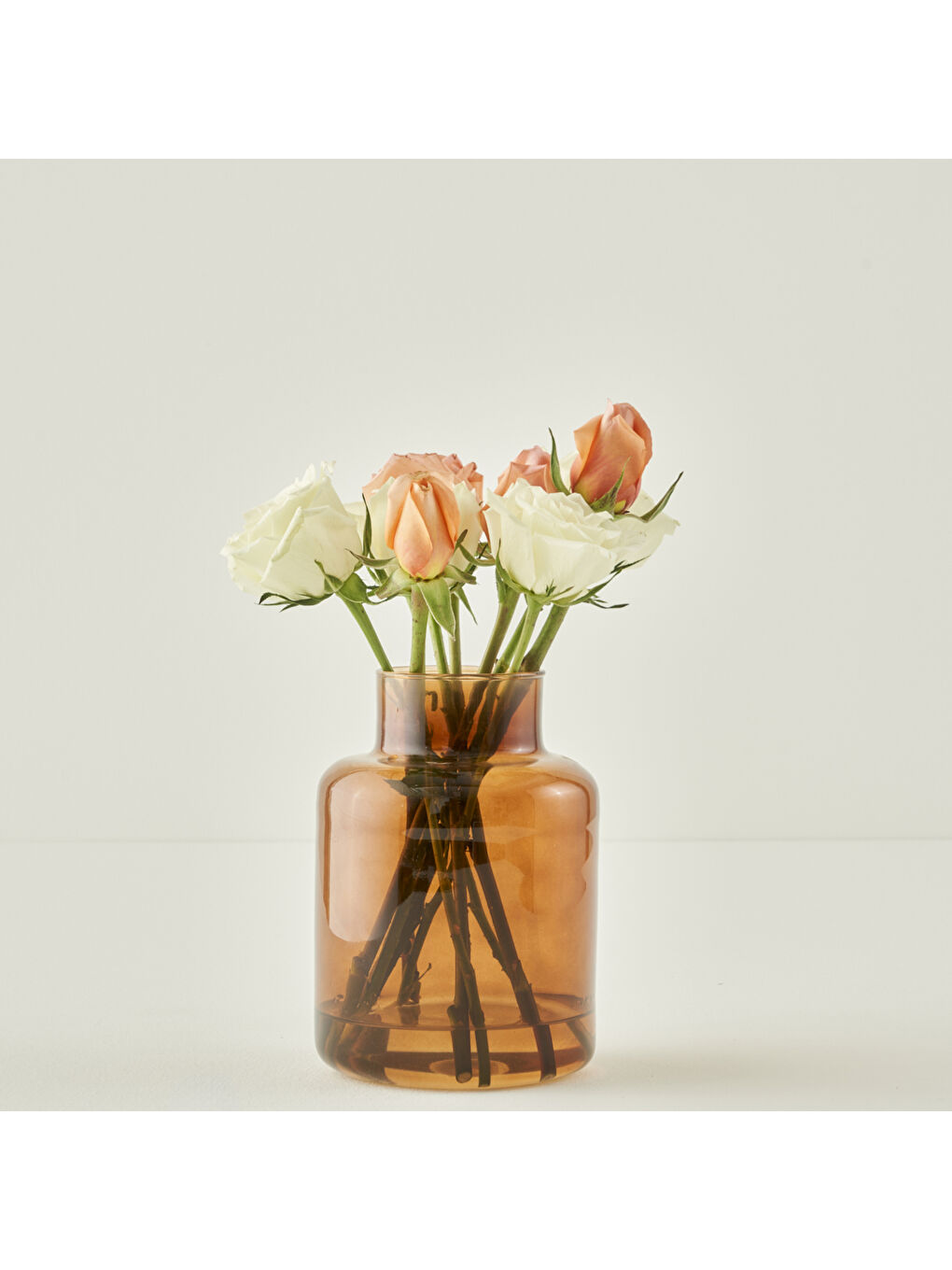 Turuncu Lore Cam Vazo Amber