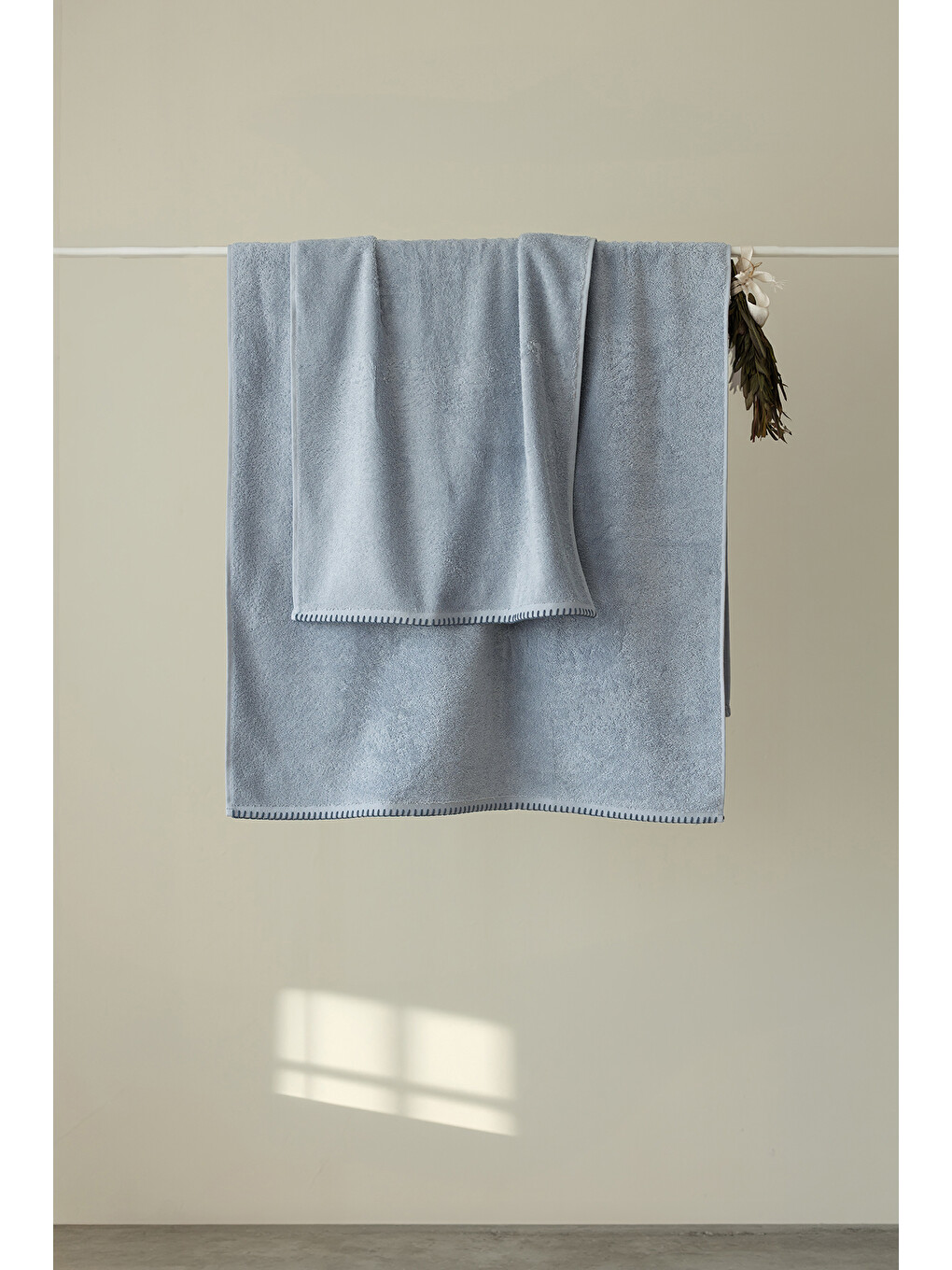 Mavi Shadow %100 Pamuk El Havlusu 50x90 cm Misty Blue-4