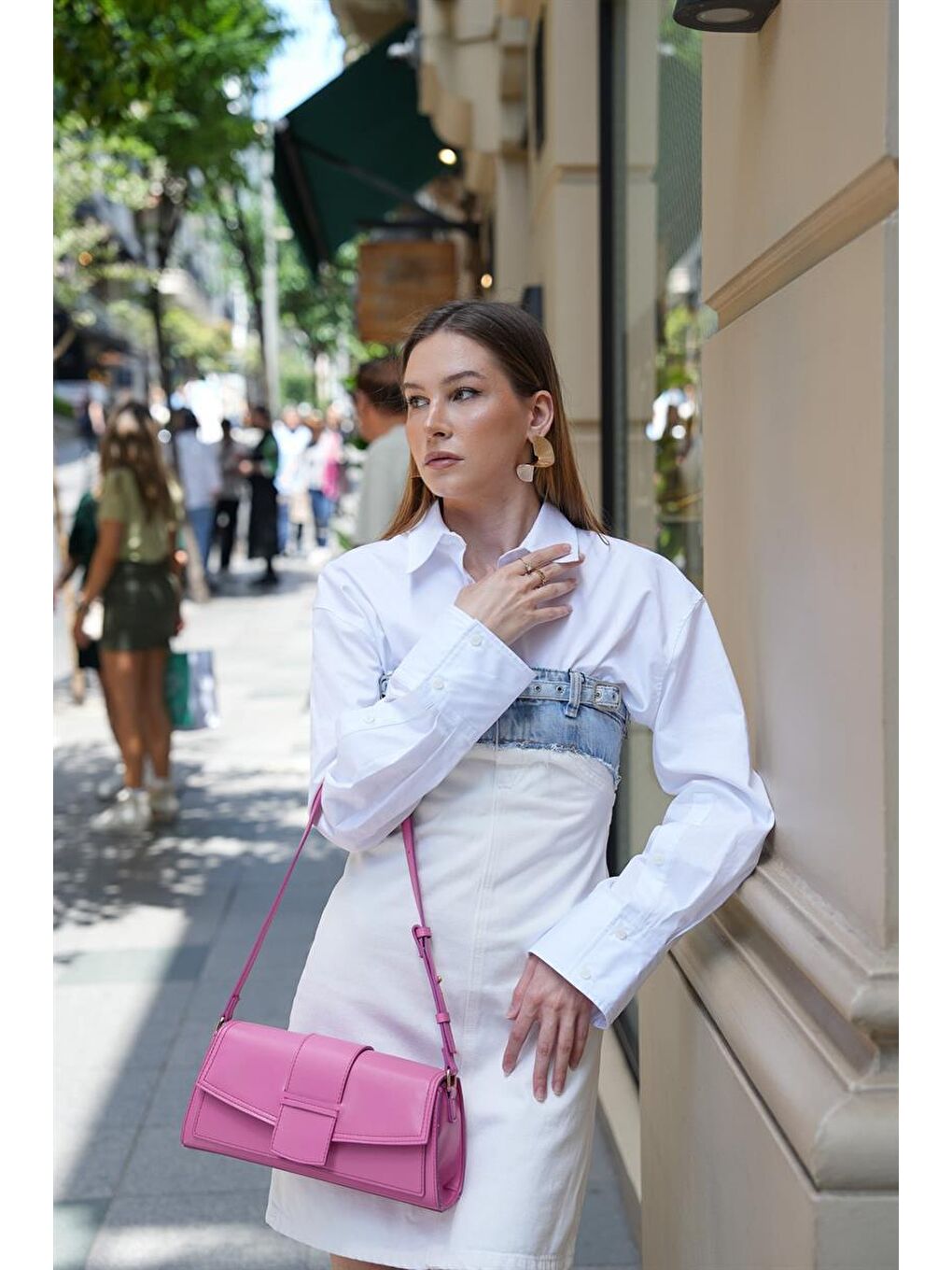 Diana Kapaklı Dikdörtgen Kadın Çanta - Fuşya-1