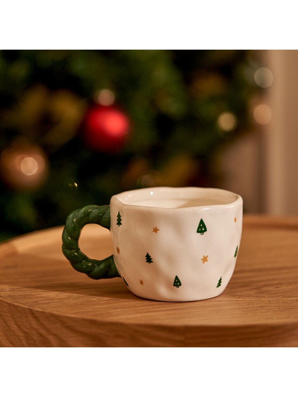 Jolly Yılbaşı Stoneware Kupa Yeşil (290 cc)-1