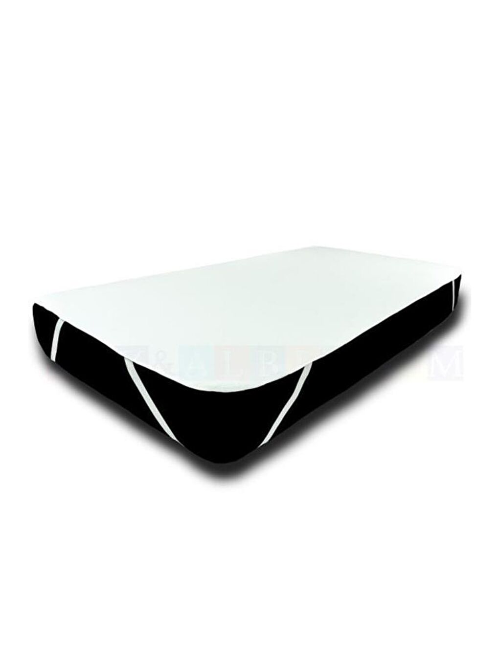 Beyaz Pamuklu Sıvı Geçirmez Ped 120x200 Cm Tek Kişilik Alez-1