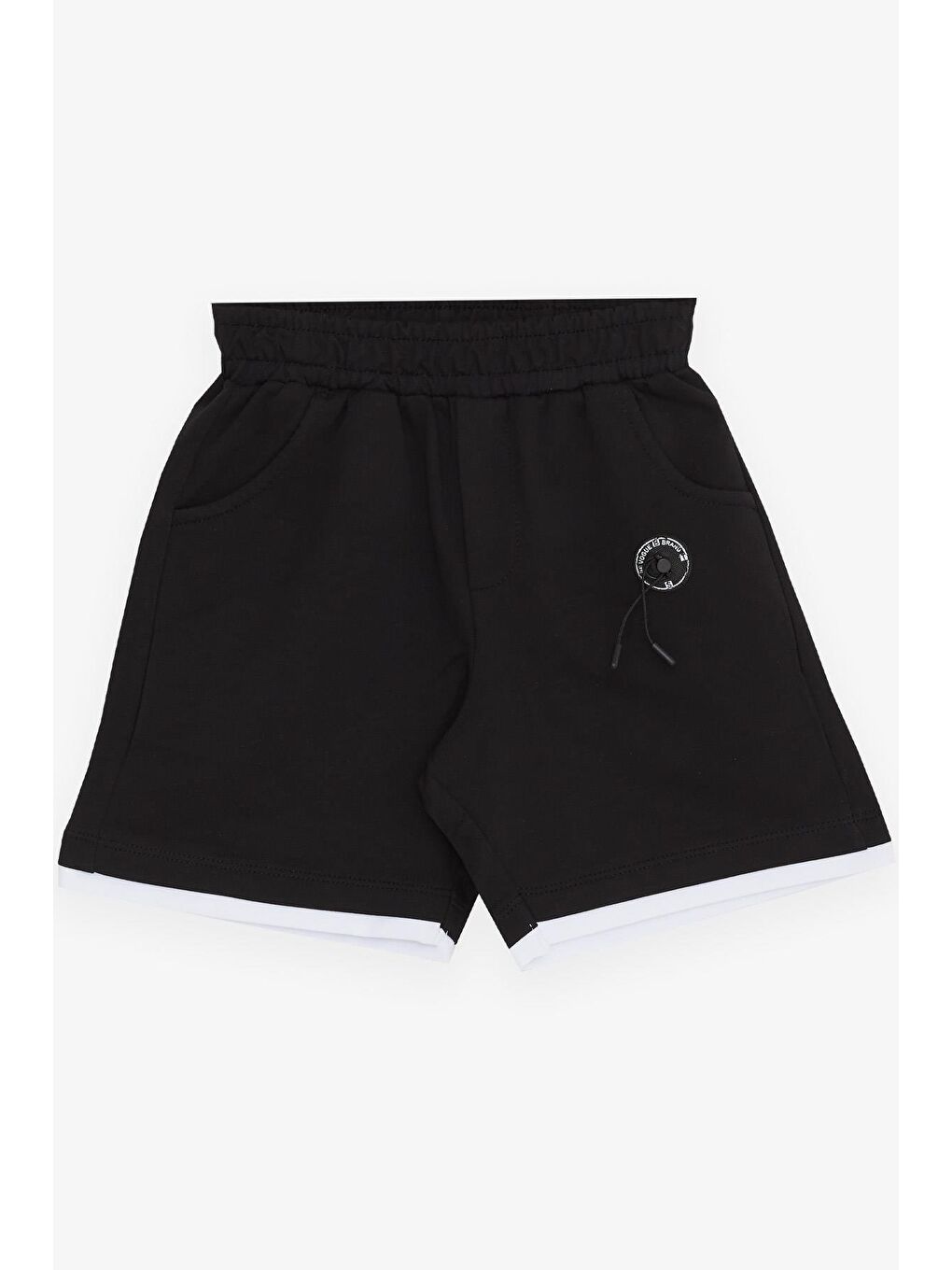 Erkek Çocuk Şort Cepli Aksesuarlı Siyah (3-7 Yaş)-1