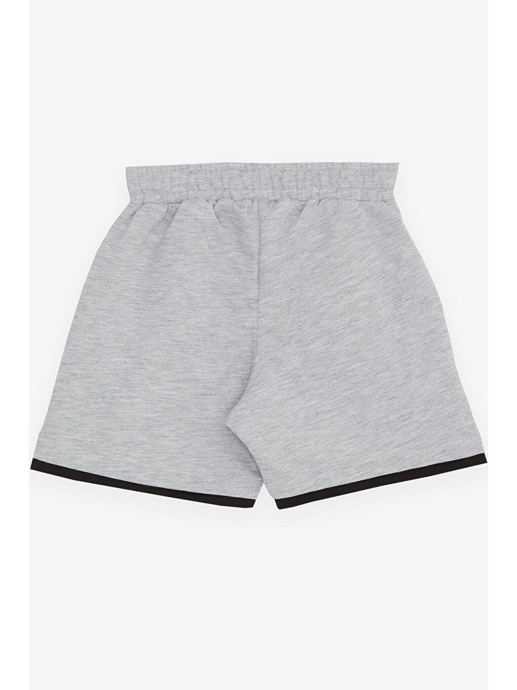Erkek Çocuk Şort Cepli Aksesuarlı Gri Melanj (3-7 Yaş)-2