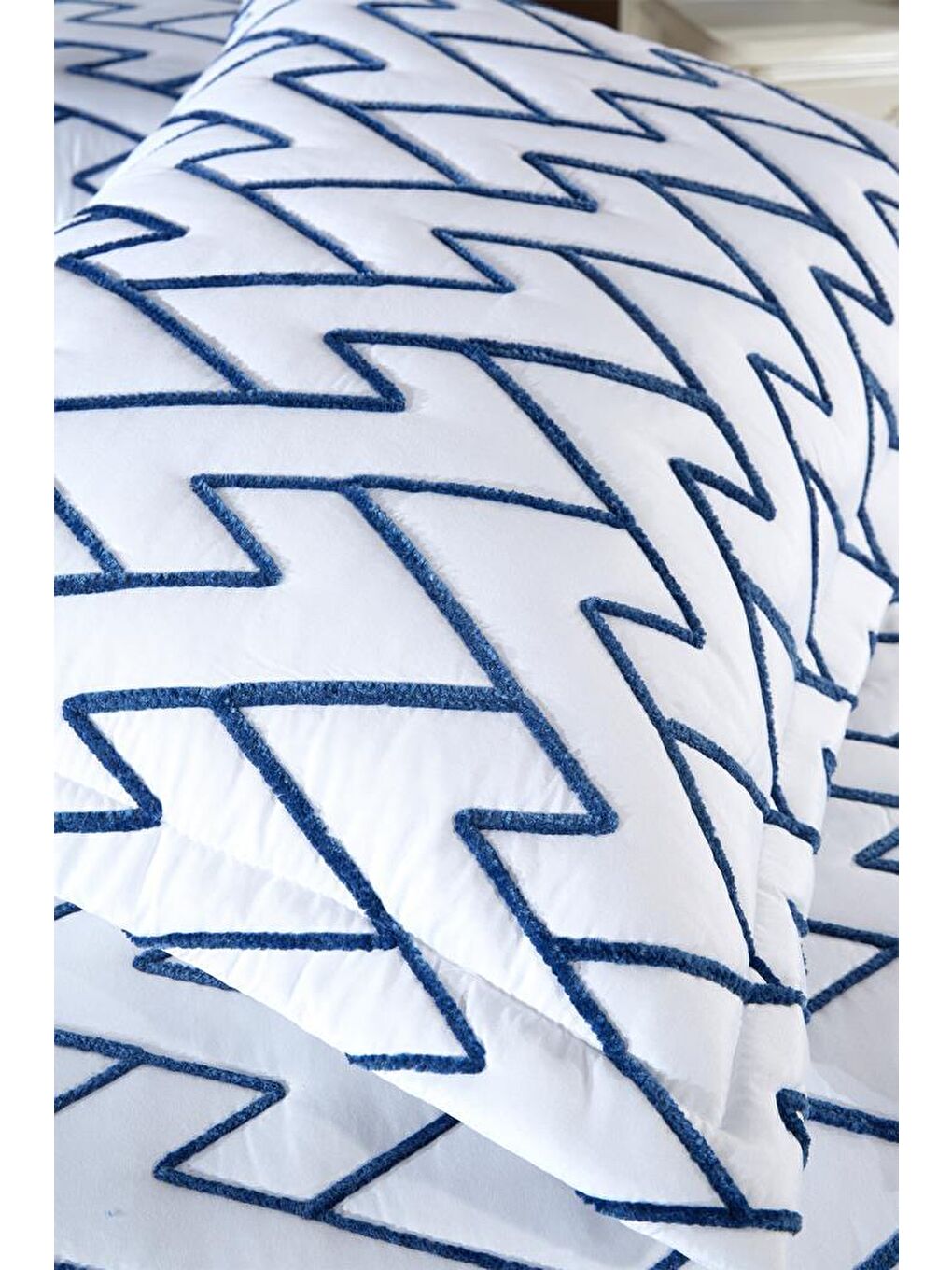 Karışık Maria Kapitoneli Tek Kişilik Yatak Örtüsü 180x240 Krem - Mavi-3