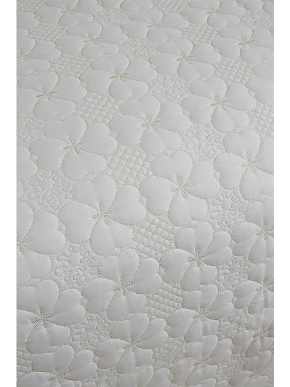 Ekru Lena Kapitoneli Çift Kişilik Yatak Örtüsü 230x240 Krem-1