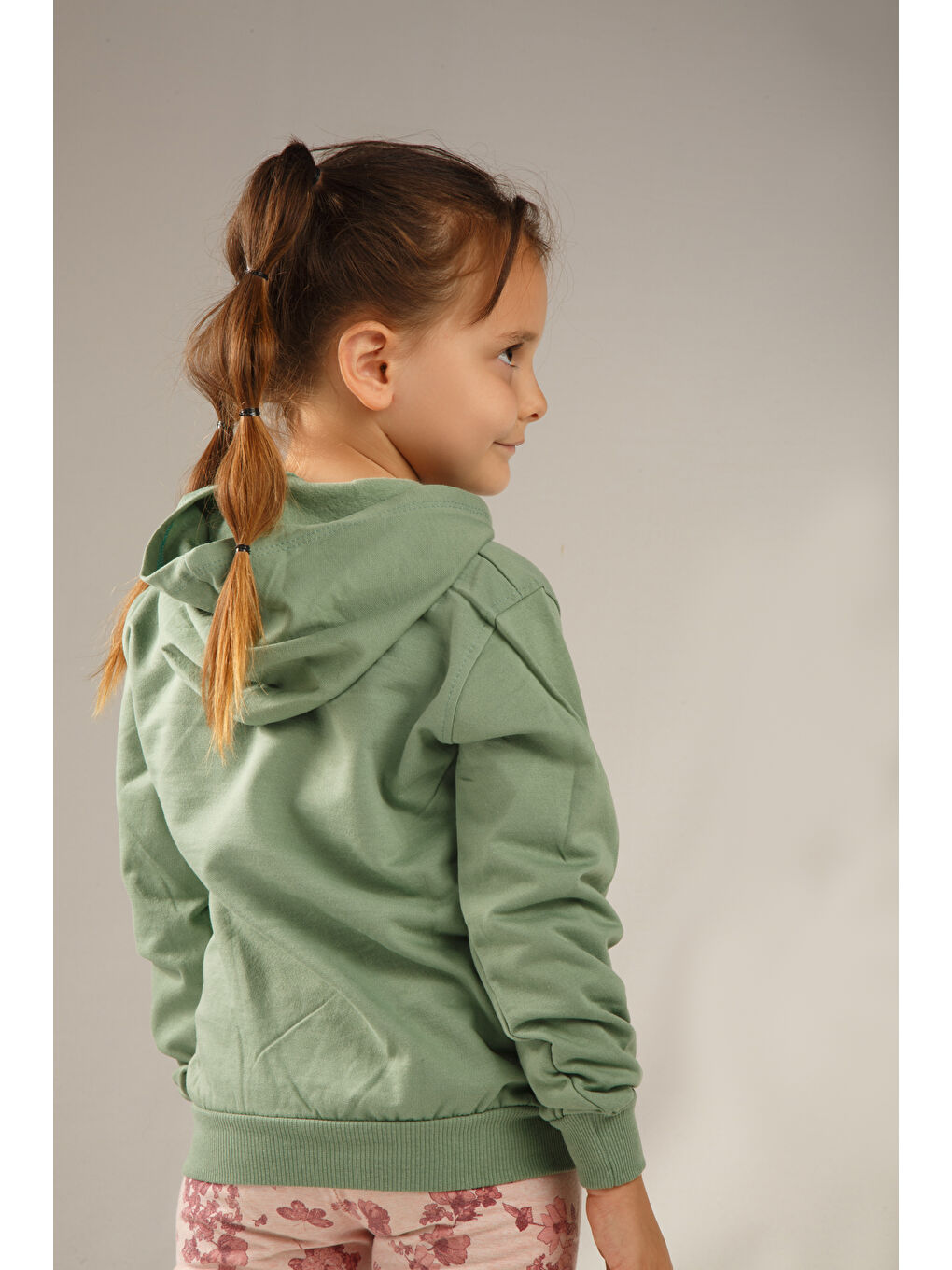 Turkuaz Kids Baskılı Uzun Kollu Kız Çocuk Hoodie-5