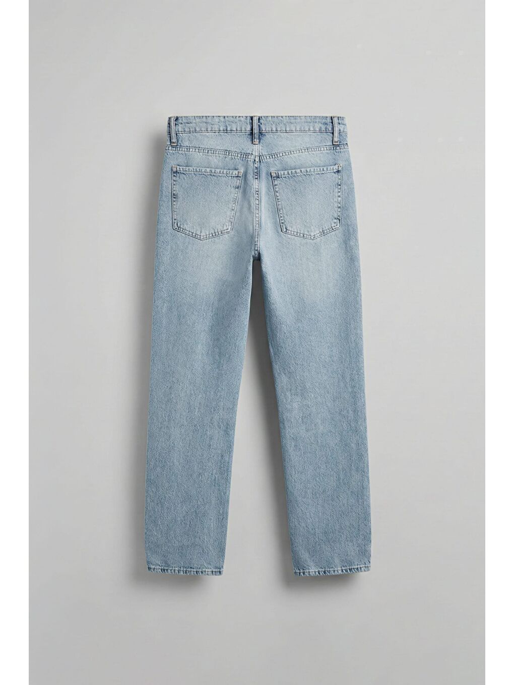 Erkek Baggy Fit Patchwork Hype Jean Pantolon Mavi-1