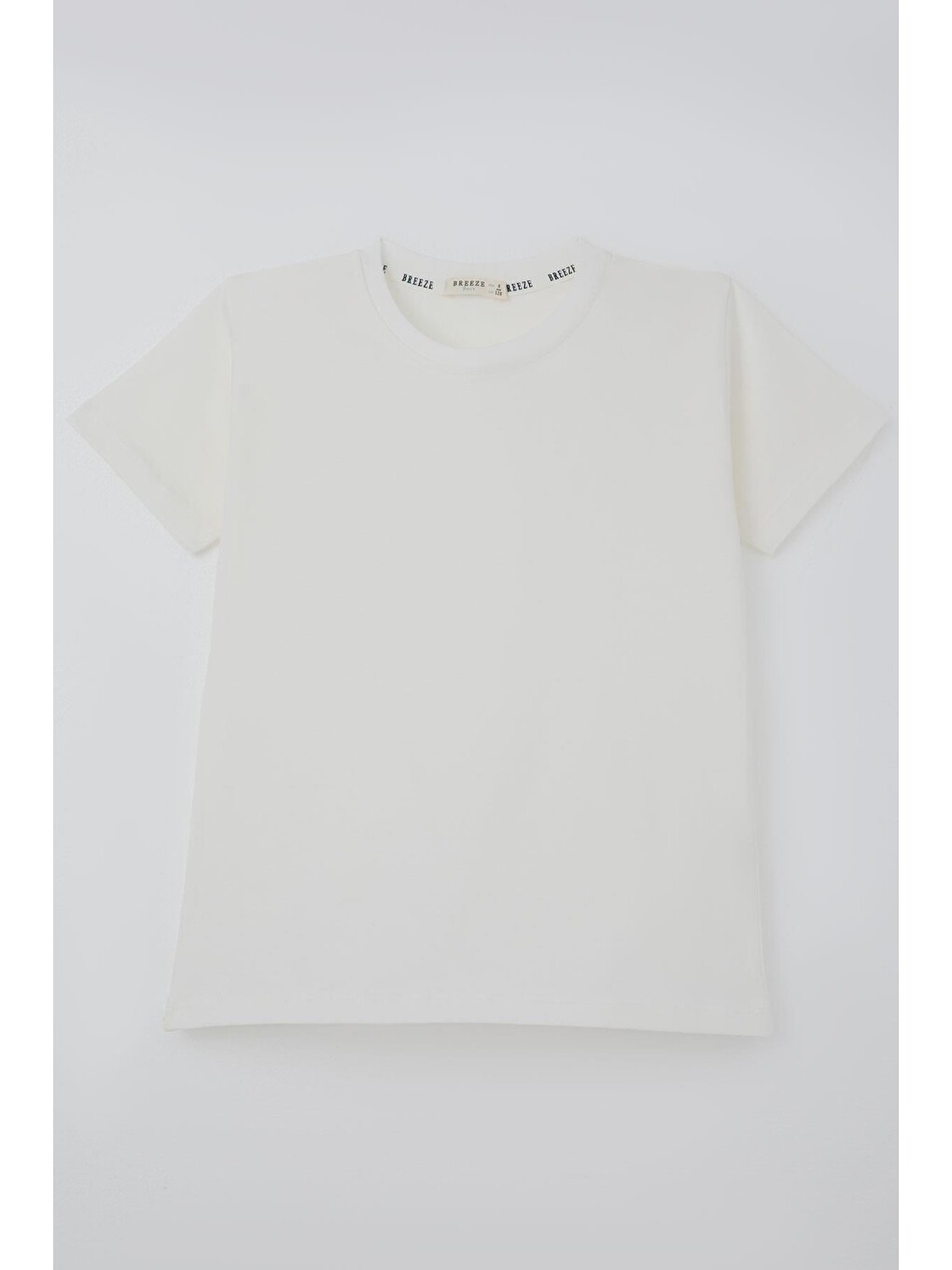 Erkek Çocuk Tişört Basic Ekru (4-8 Yaş)