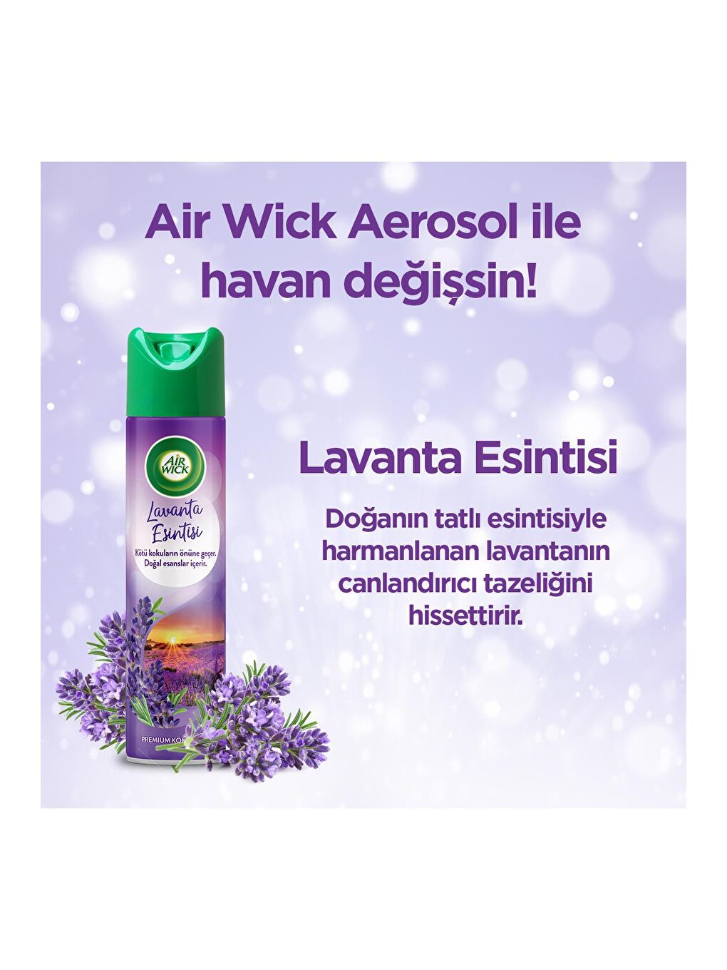 Air Wick Renksiz Sprey Aerosol Lavanta Esintisi Oda Kokusu (6 x 300 ml) - 2