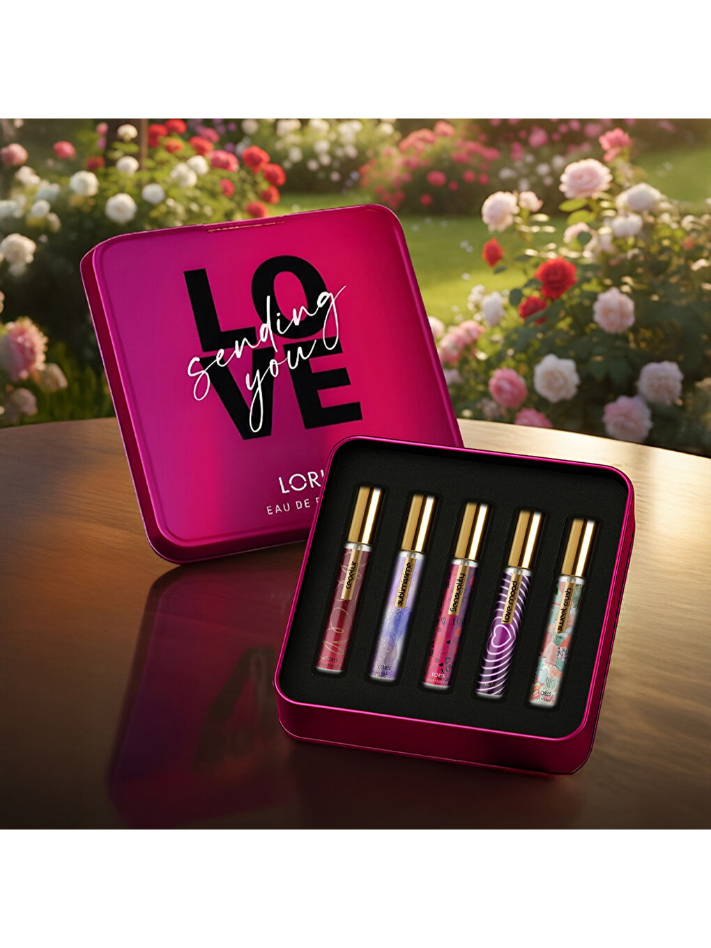 Sevgililer Günü 5li Kadın Parfüm Seti – Kırmızı-3