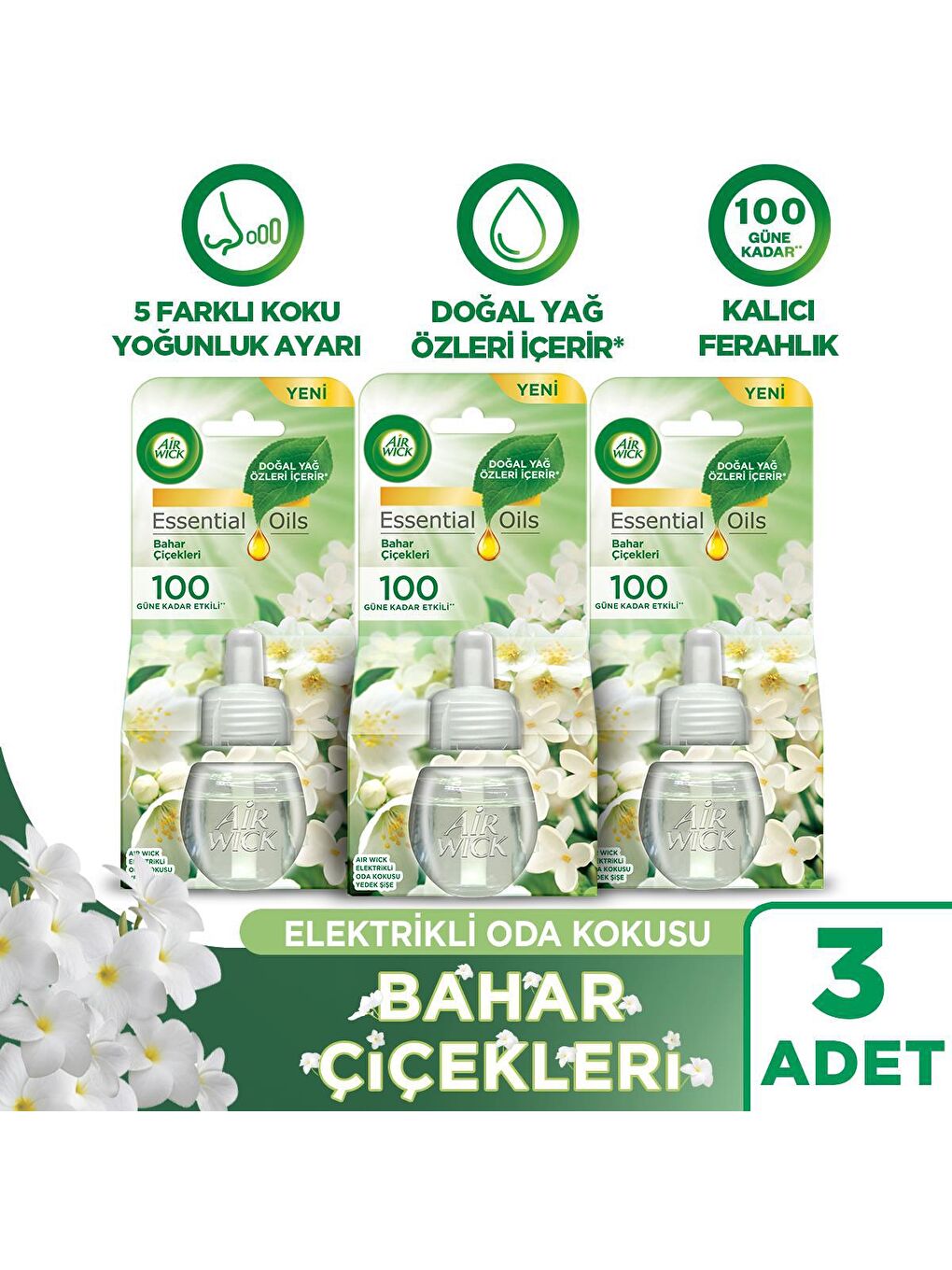 Air Wick Renksiz Elektrikli Oda Kokusu Yedek Bahar Çiçekleri x 3